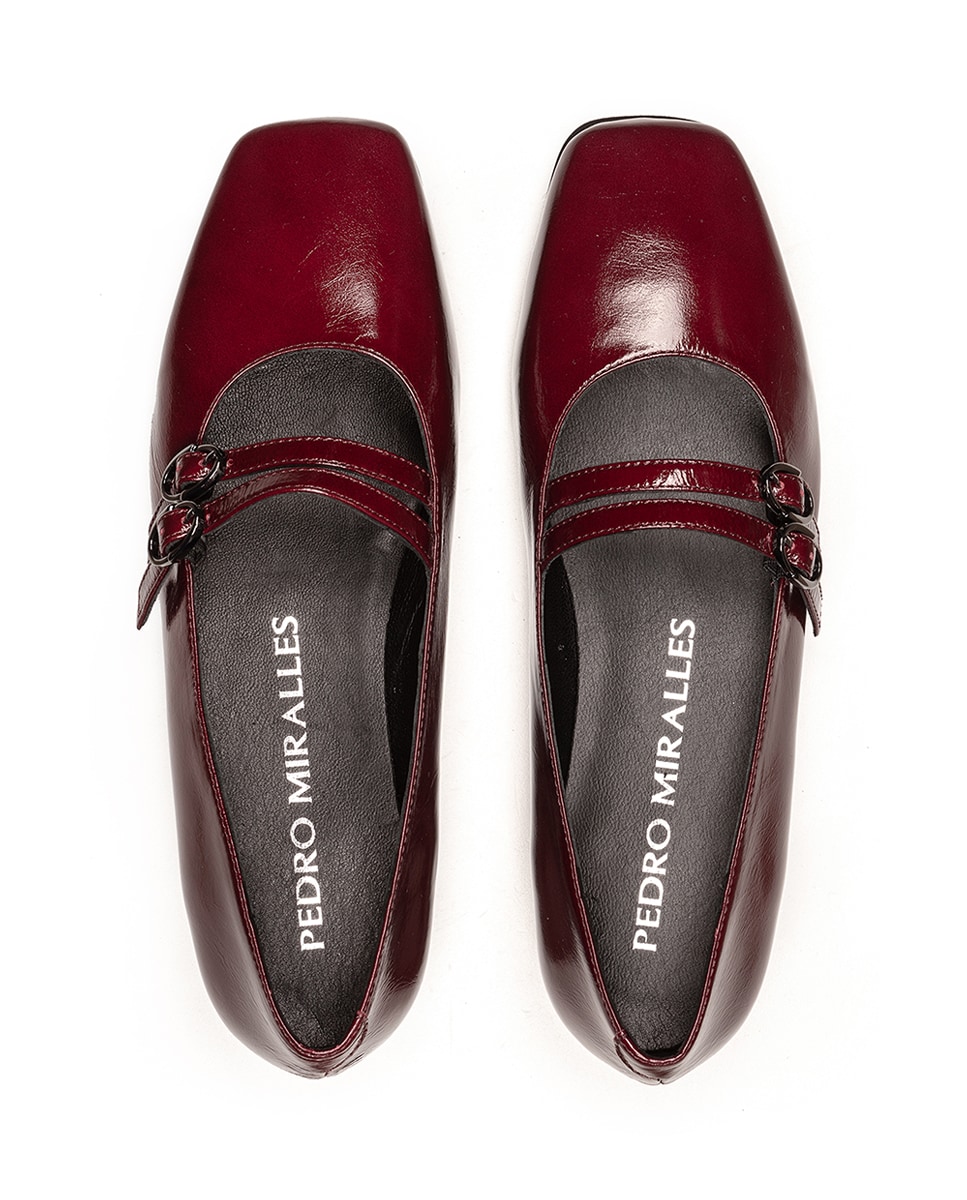 Sabrinas com Fivela Dupla Bordeaux-3