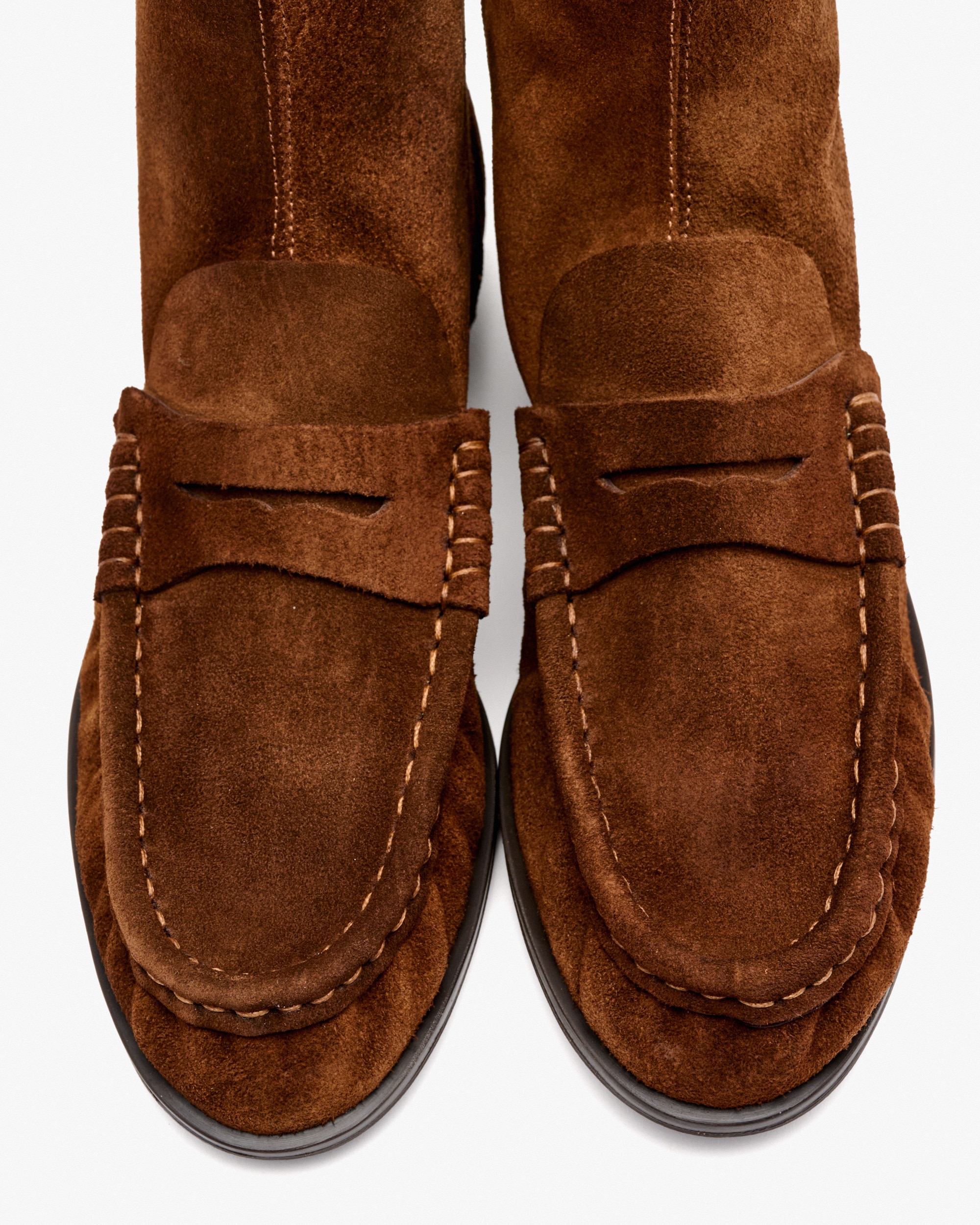 Botins com Antifaz e Biqueira Franzida Castanho-3