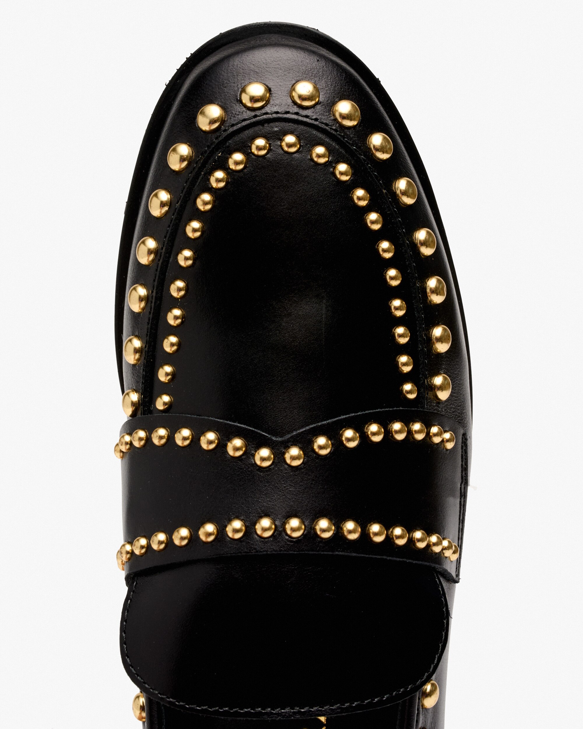 Mocassins com Tachas e Adorno Preto-3