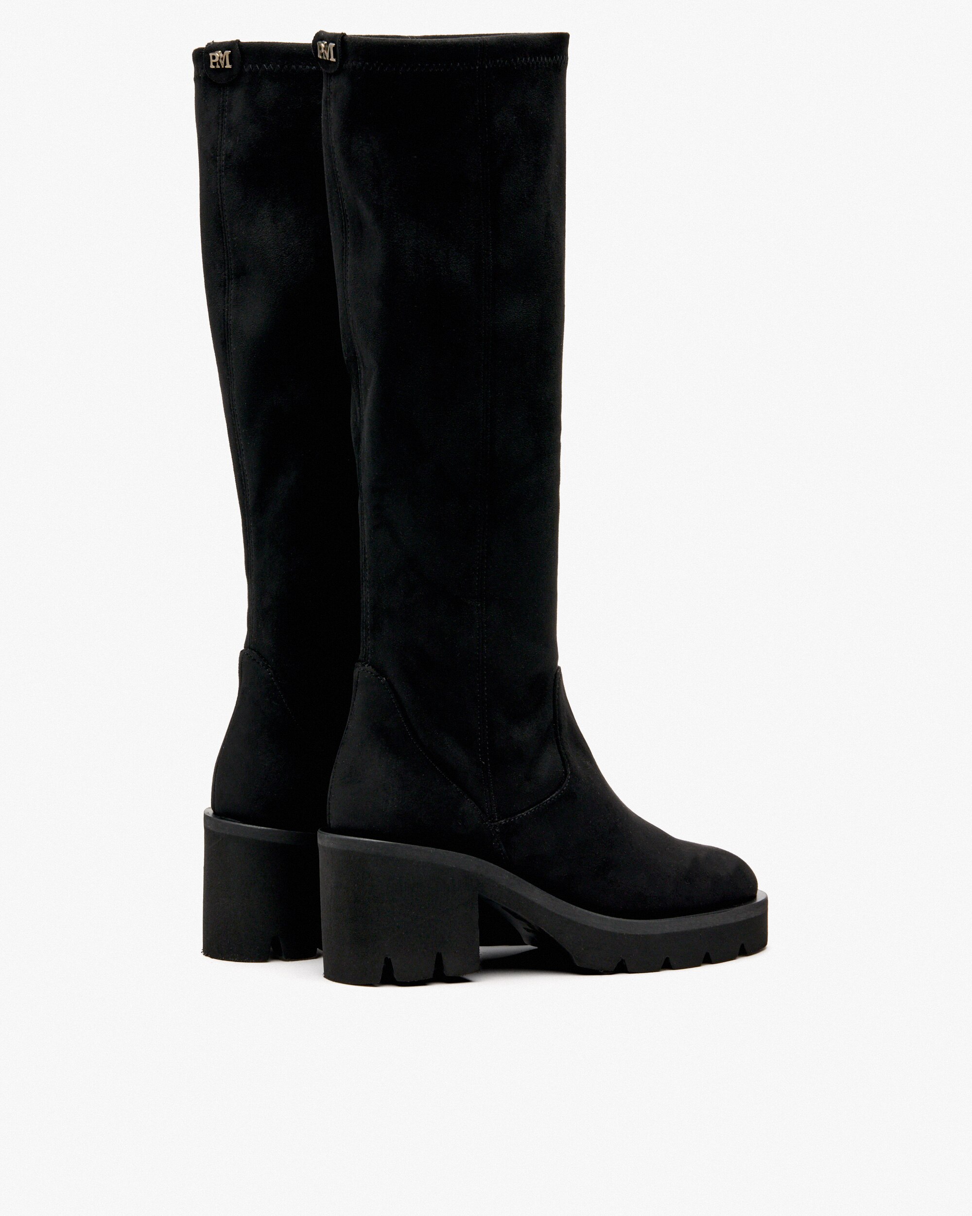 Botas Elásticas com Tacão Preto-3