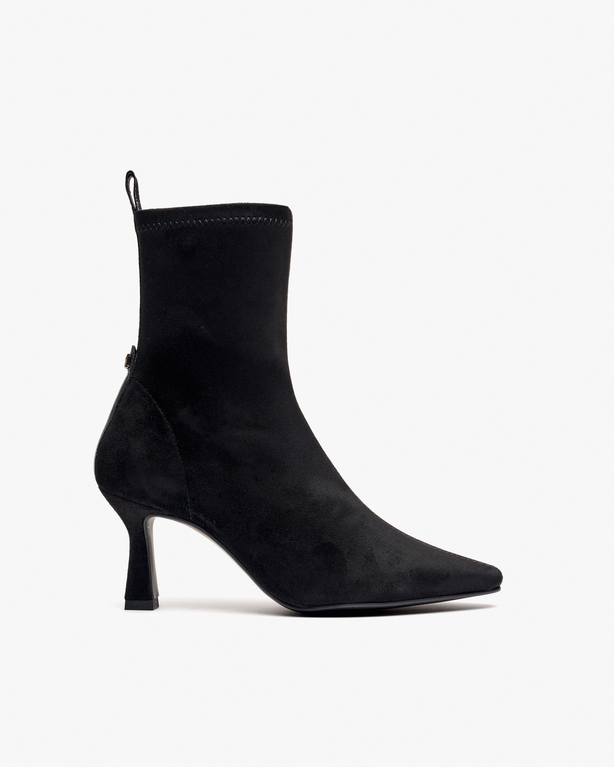 Botins de Tecido Elástico Preto-1