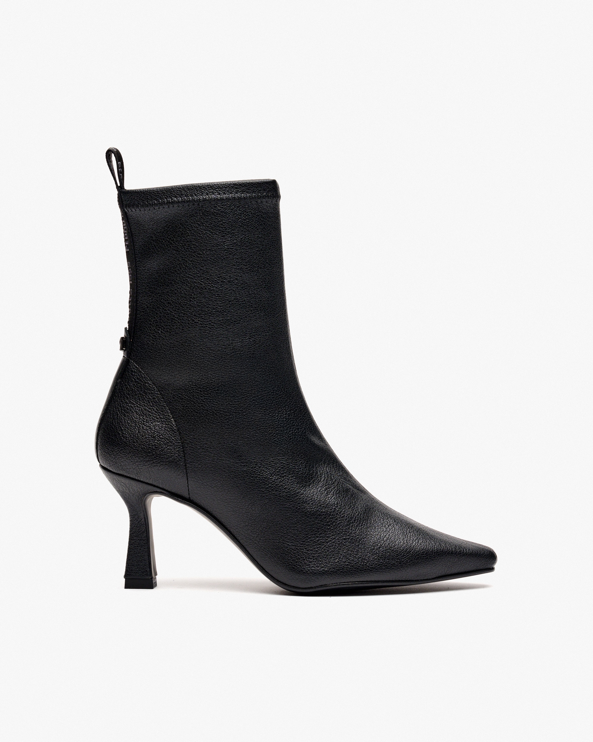 Botins de Tecido Elástico Preto-1