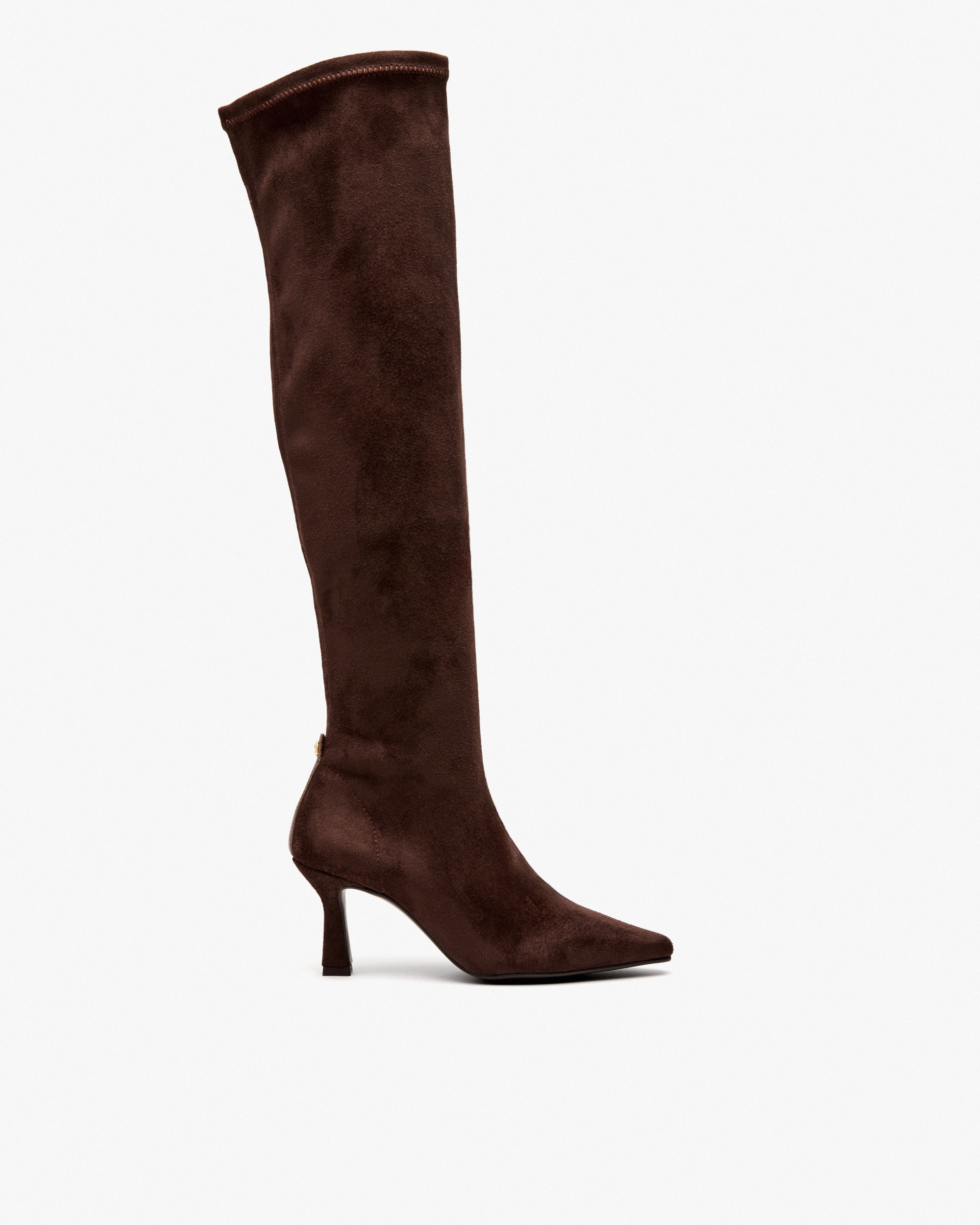 Imagem 0 de Botas Elásticas de Cano Alto com Salto