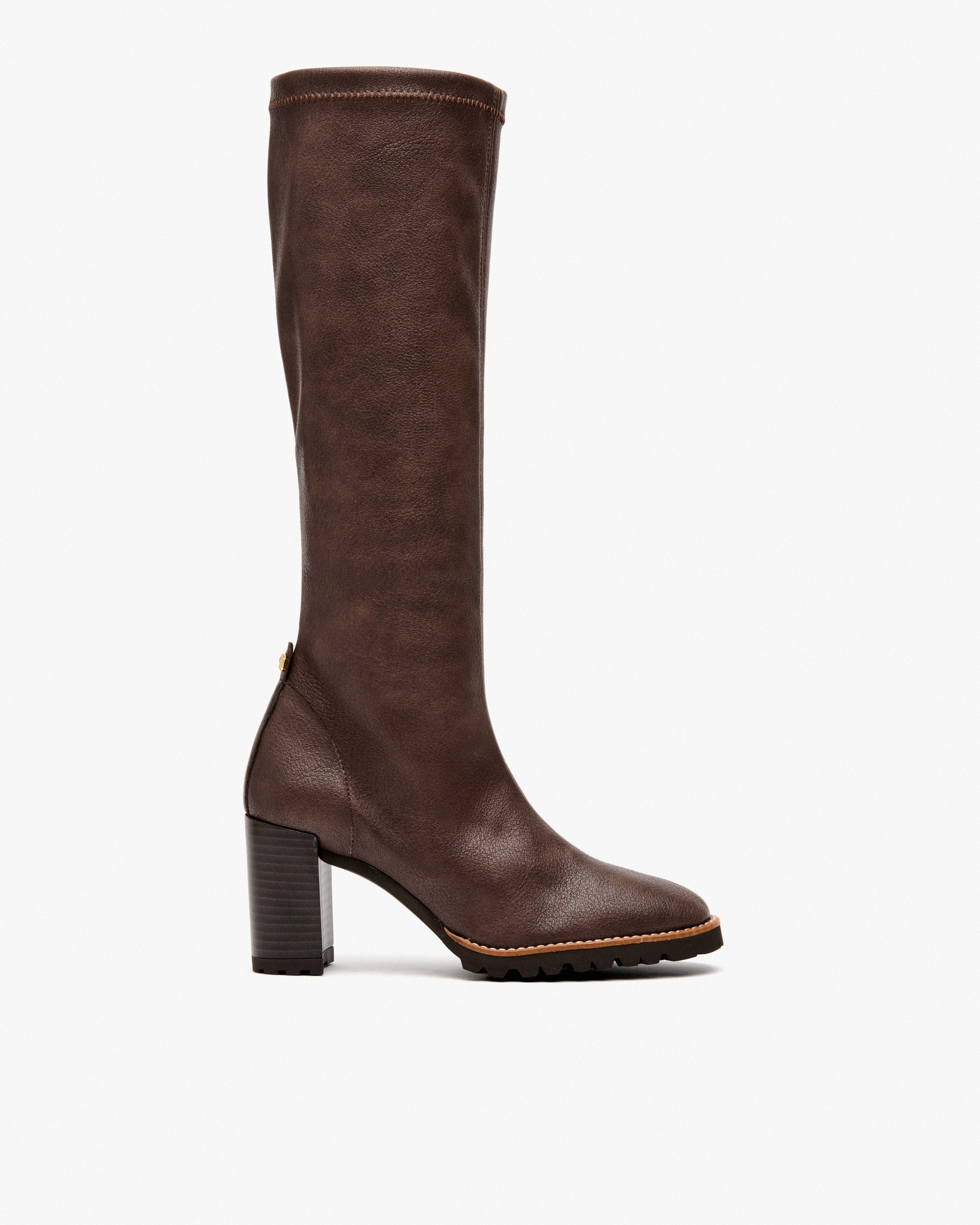 Imagem 0 de Botas Elásticas Efeito Pele com Tacão