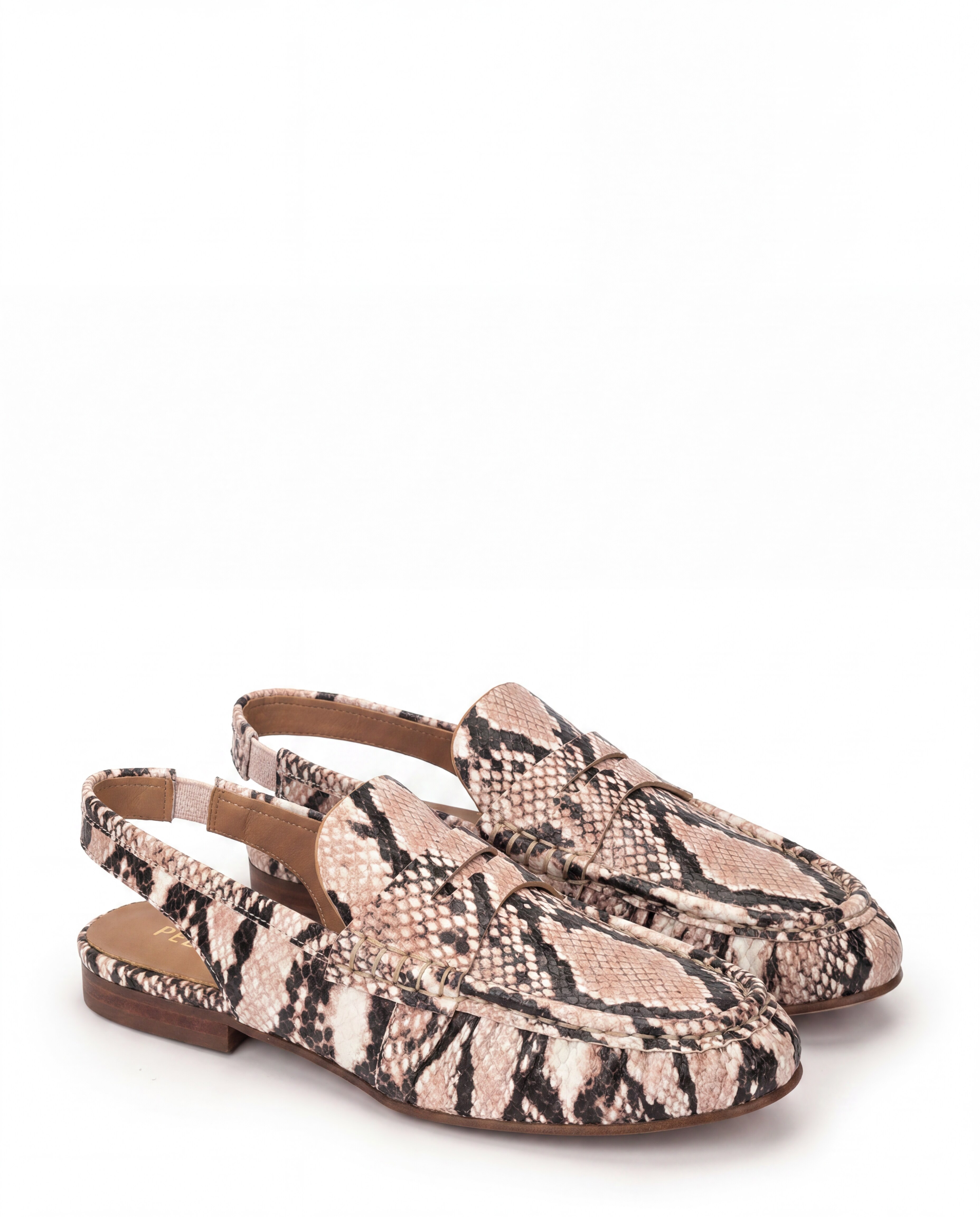 Mocassins Rasos com o Calcanhar Aberto e Franzido Rosa-2