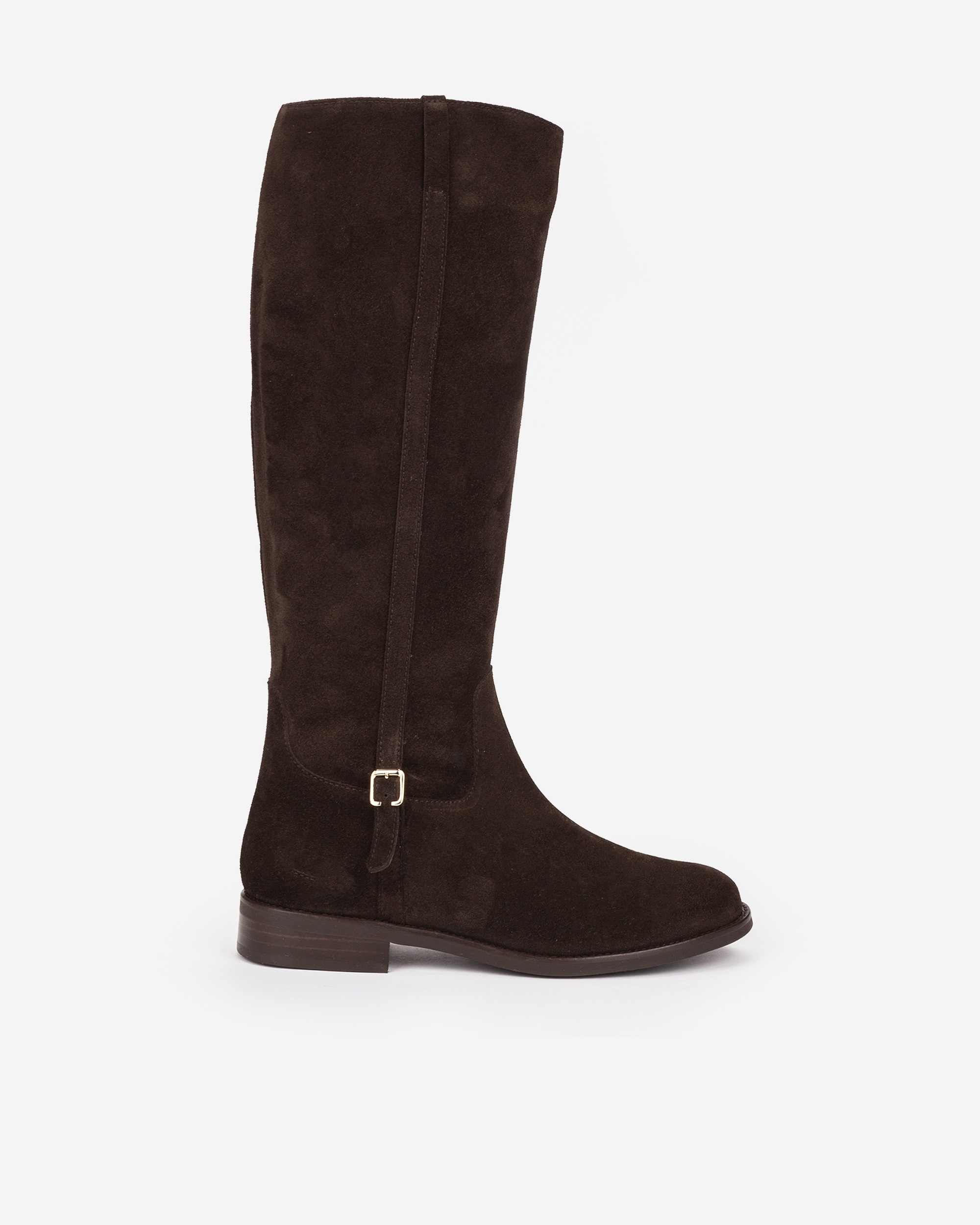 Botas Básicas com Fivela Castanho-chocolate-1