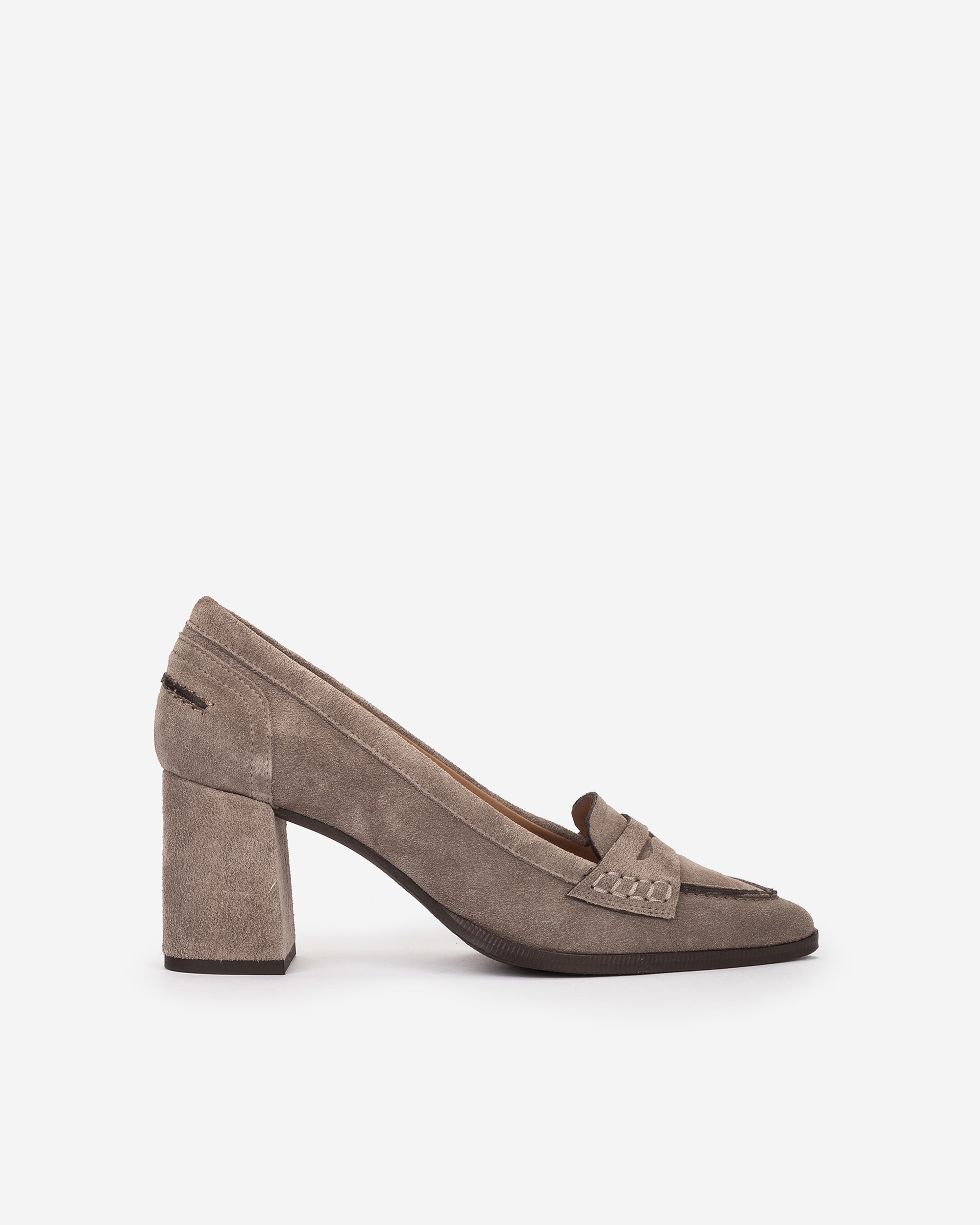 Imagem 0 de Sapatos de Salto com Travessa e Pespontos