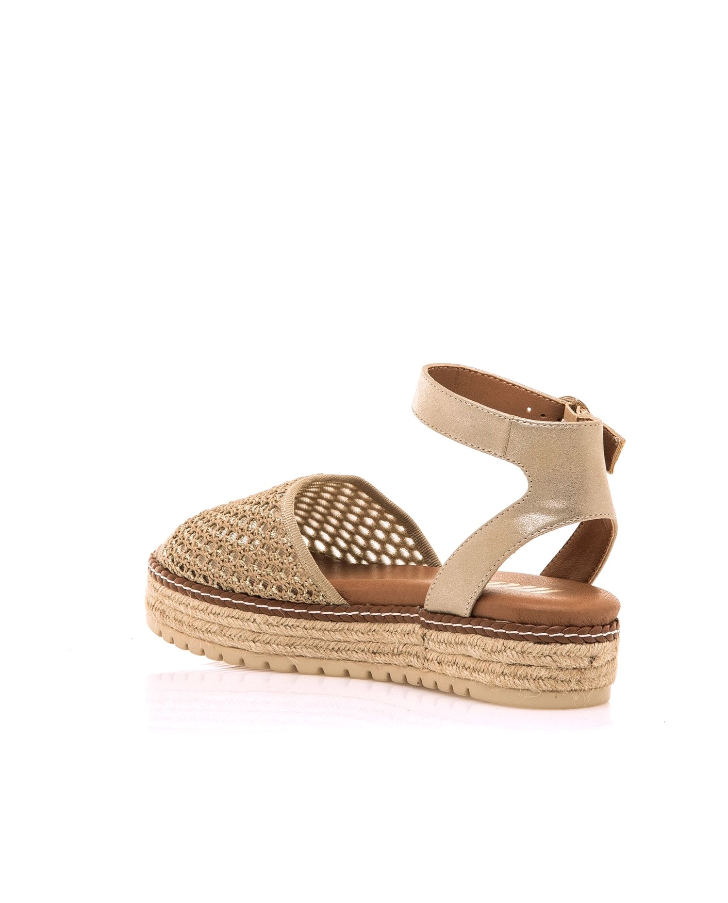 Sandálias Rasas com Piso Grosso Bege-4