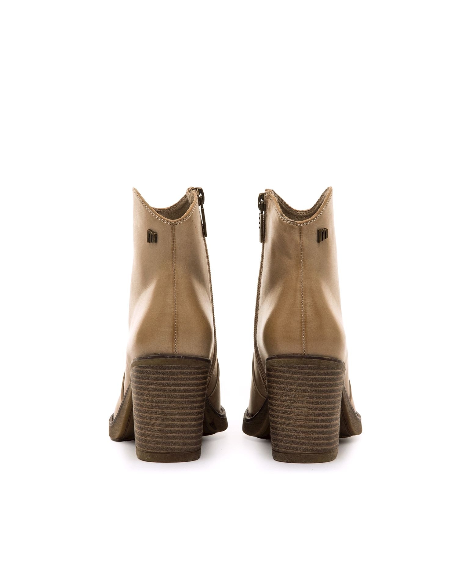 Botins de Estilo Cowboy e Salto Médio Couro-3