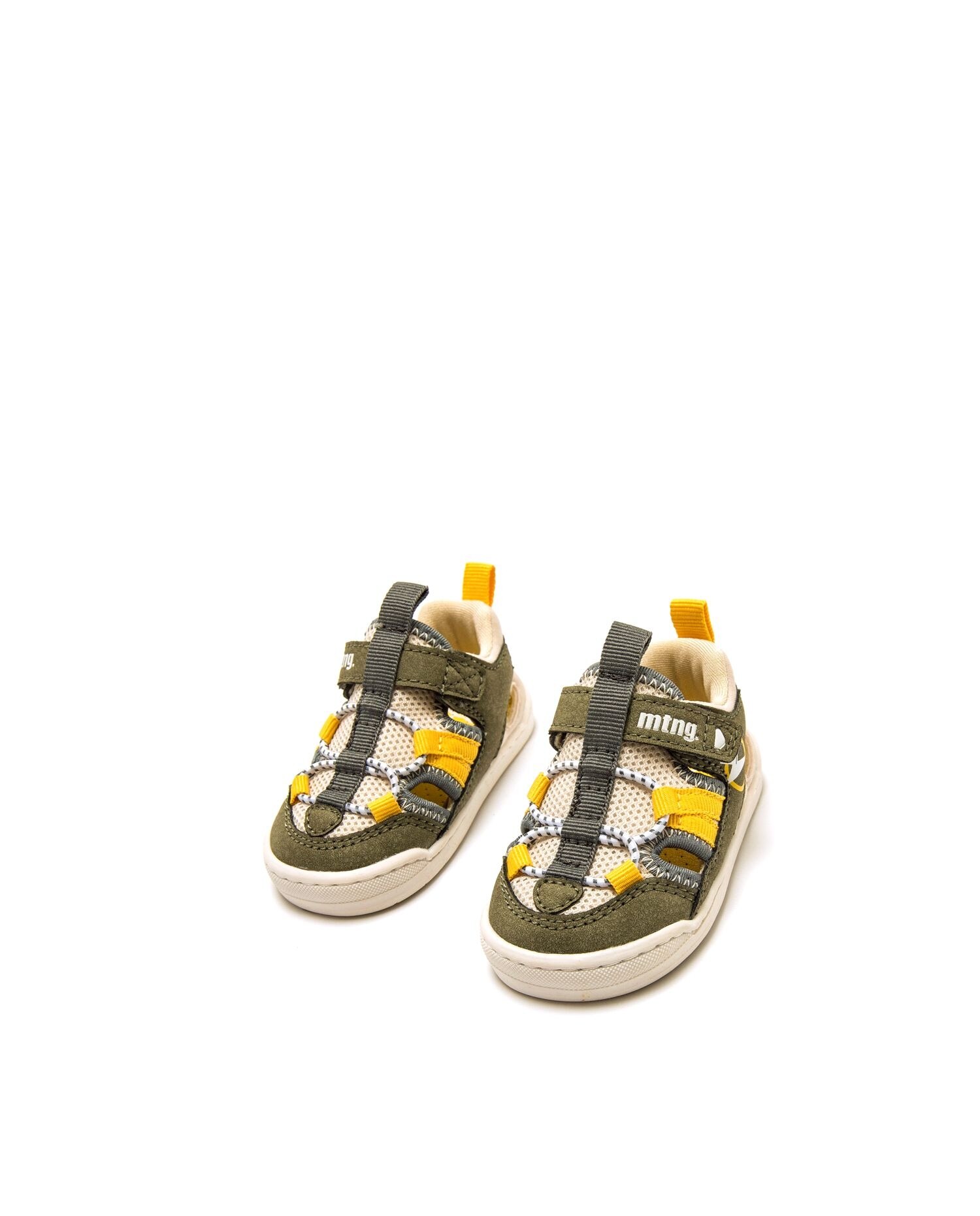 Sandálias Infantil Estilo Desportivo com Piso Barefoot Verde Azeitona-6