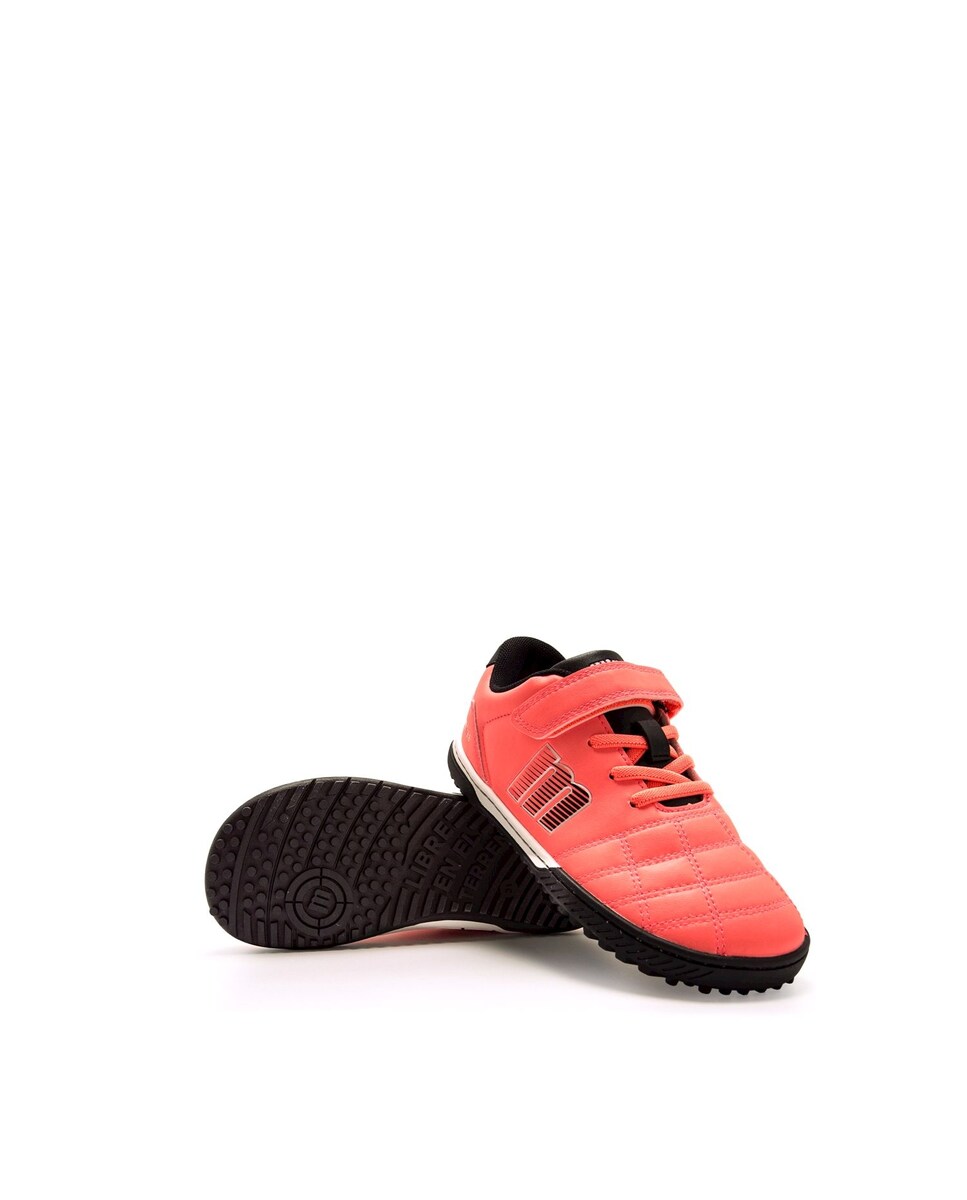 Sapatilhas Desportivas Infantil Estilo Futebol com Piso Respeitoso Coral-4