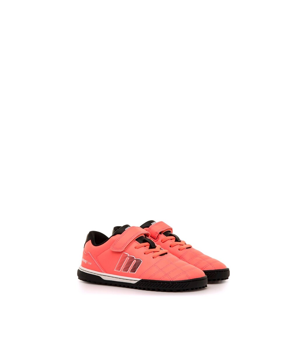 Sapatilhas Desportivas Infantil Estilo Futebol com Piso Respeitoso Coral-5