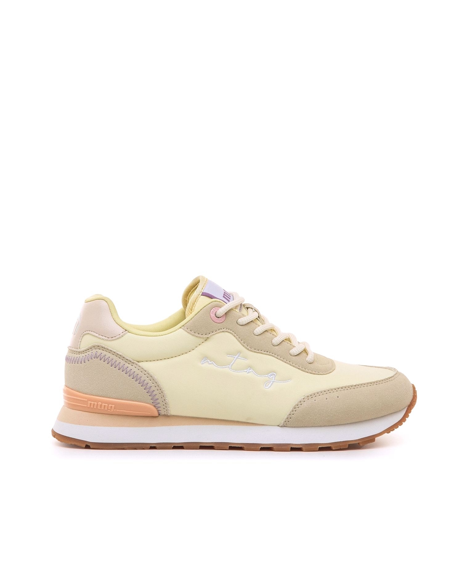 Sapatilhas Desportivas Tipo Running Baixas com Atacadores Amarelo-1