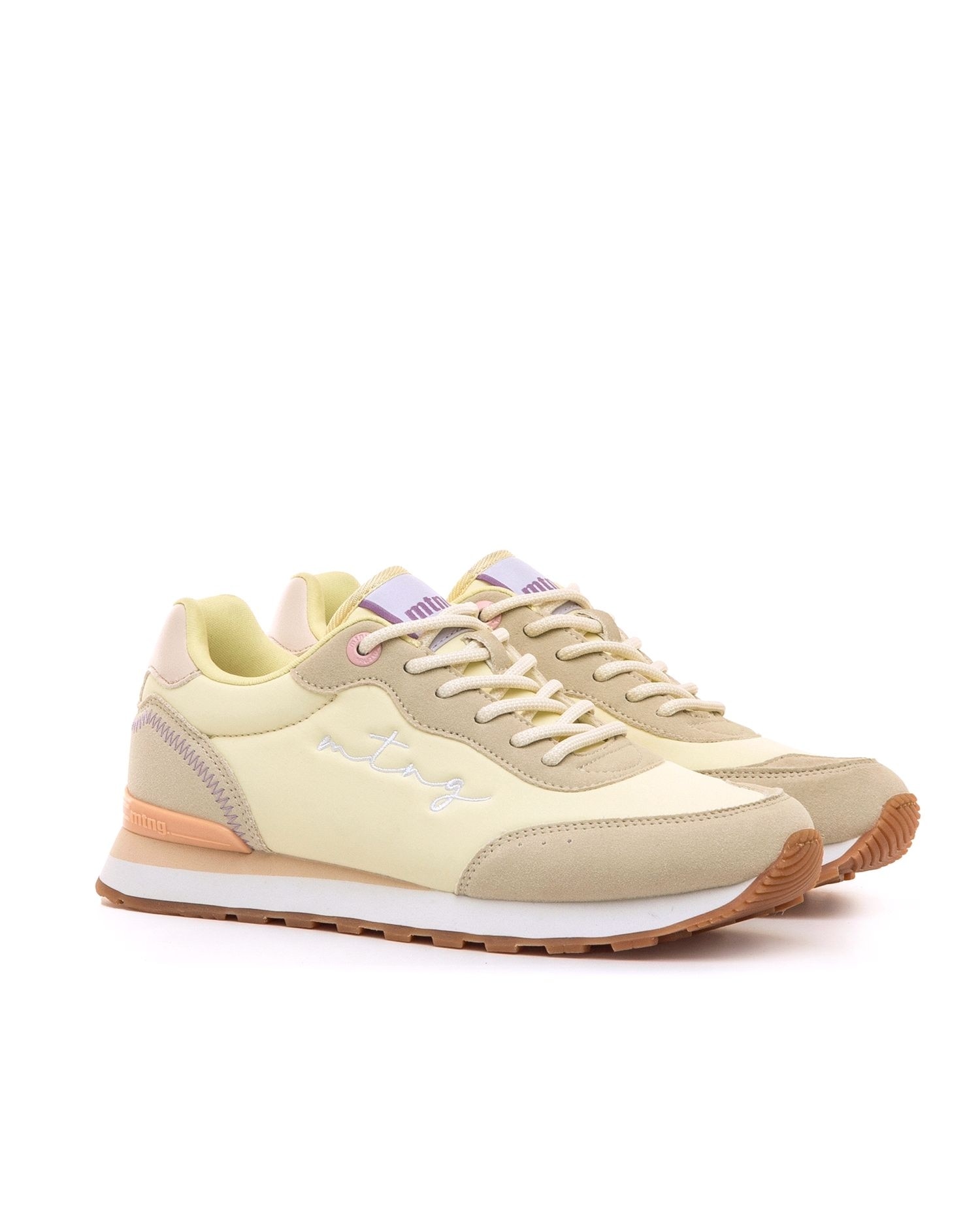 Sapatilhas Desportivas Tipo Running Baixas com Atacadores Amarelo-5