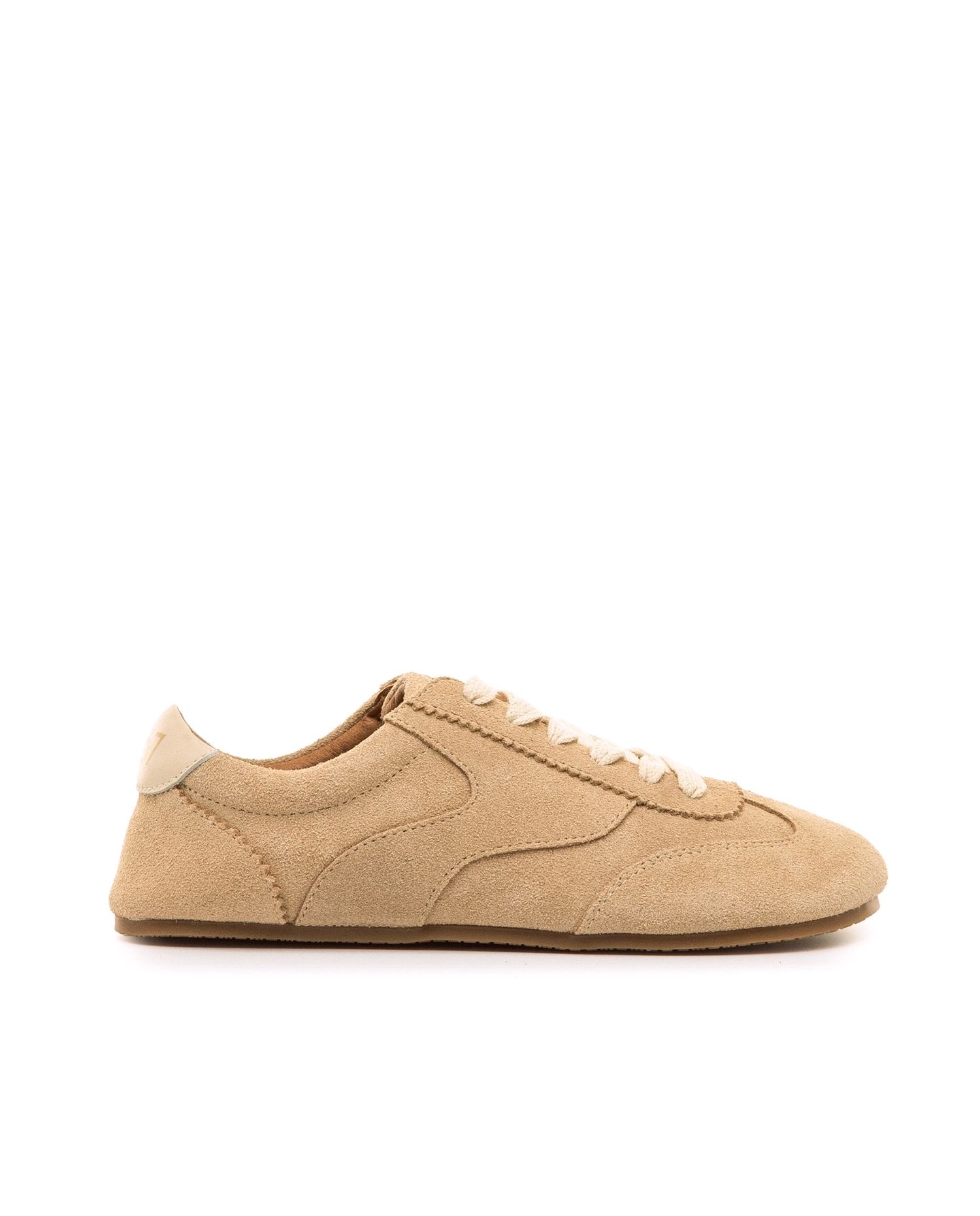 Sapatilhas Confort em Croute com Sola Barefoot Bege-1