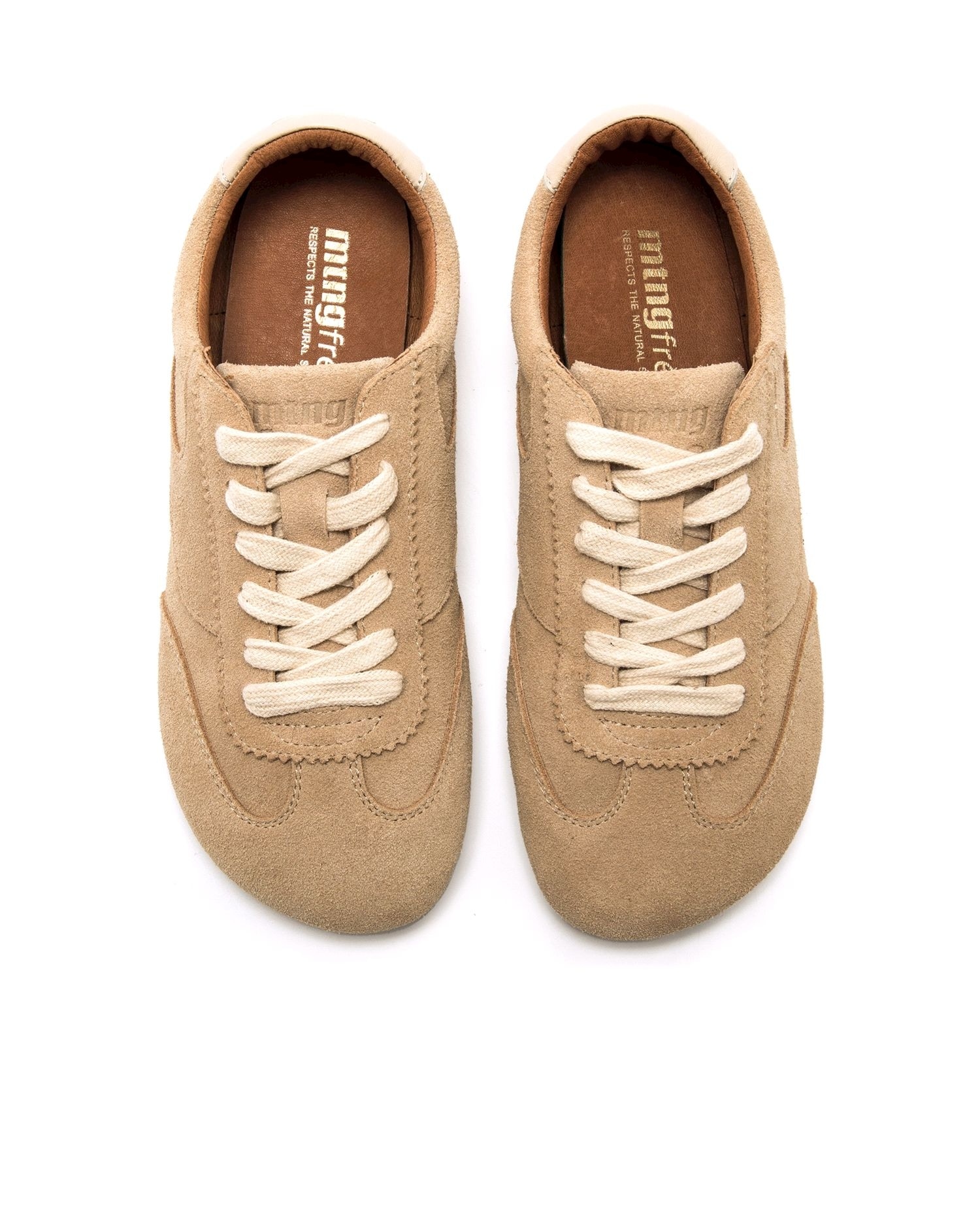 Sapatilhas Confort em Croute com Sola Barefoot Bege-2