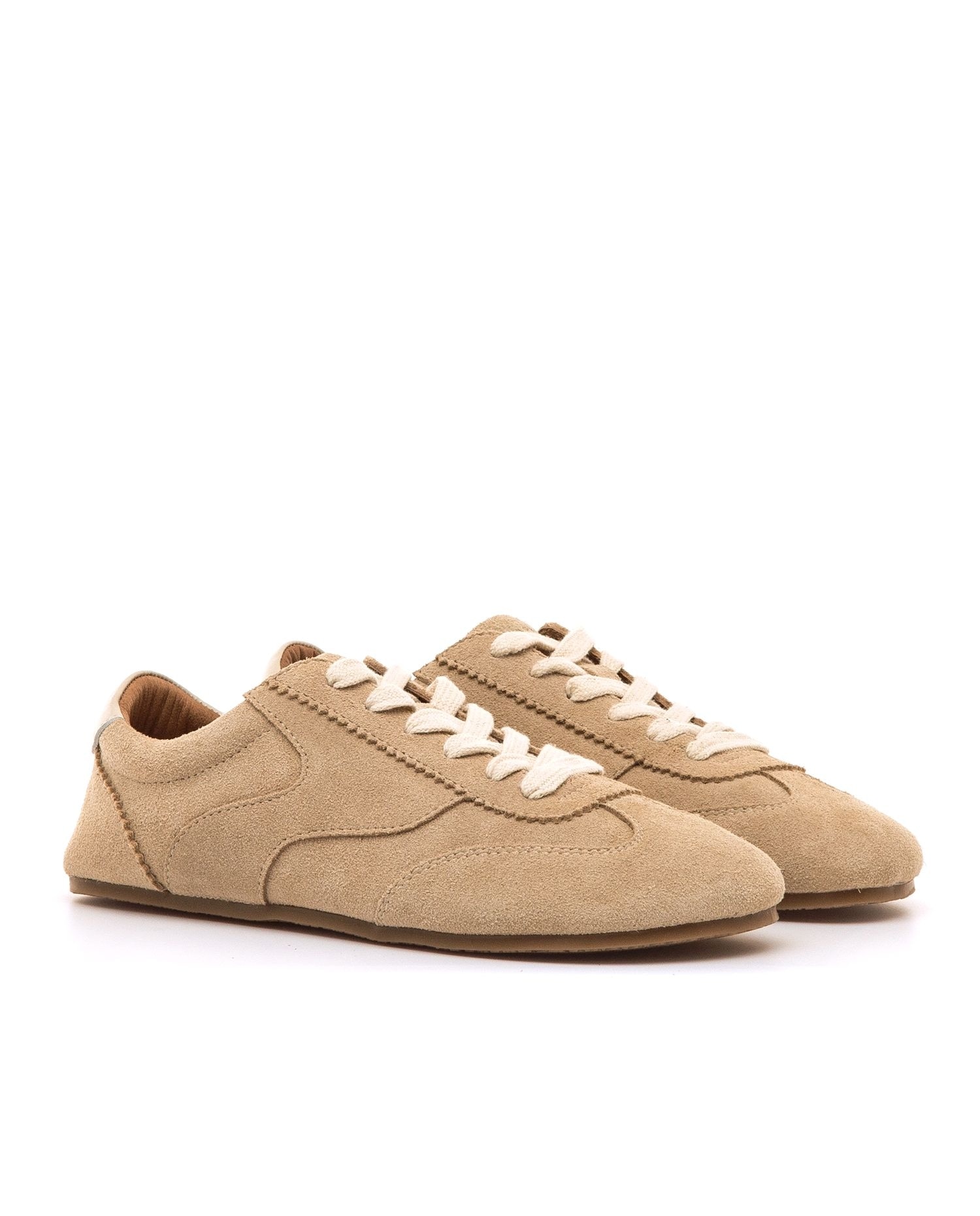 Sapatilhas Confort em Croute com Sola Barefoot Bege-4