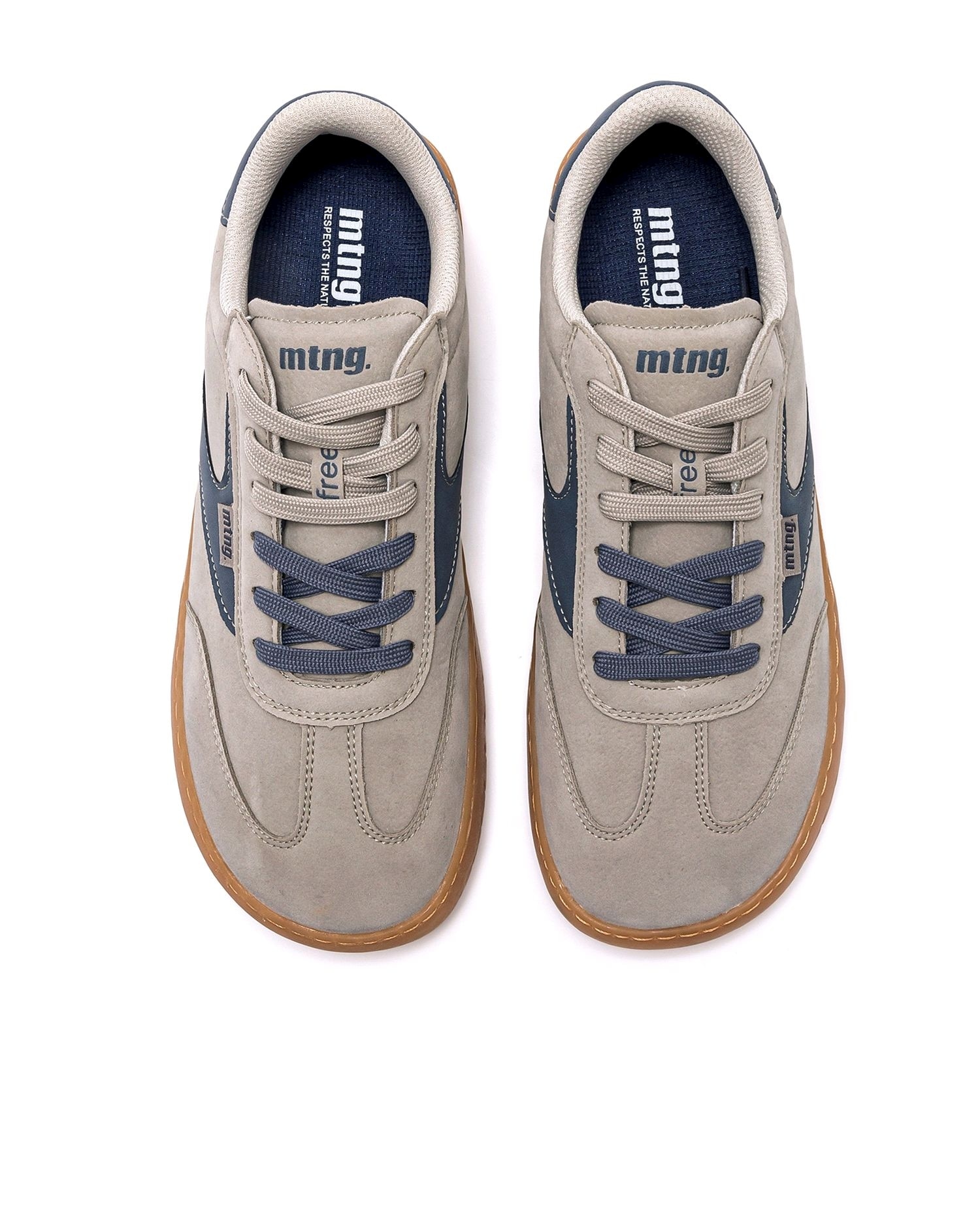 Sapatilhas Desportivas Estilo Bamba com Piso Respeitoso Azul / Cinzento-2
