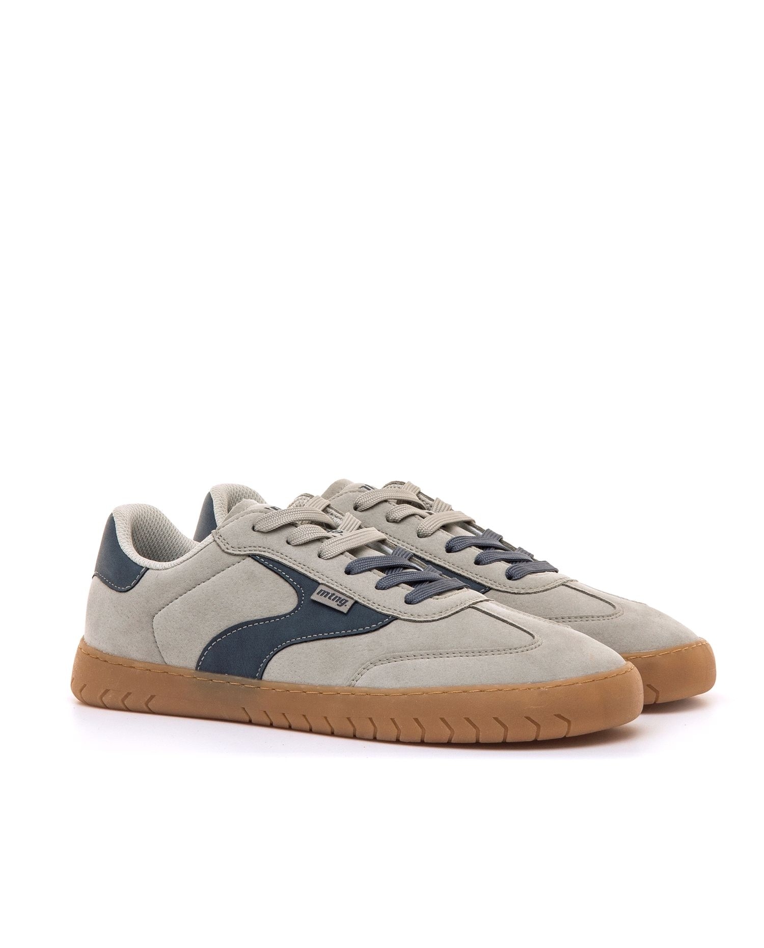 Sapatilhas Desportivas Estilo Bamba com Piso Respeitoso Azul / Cinzento-4