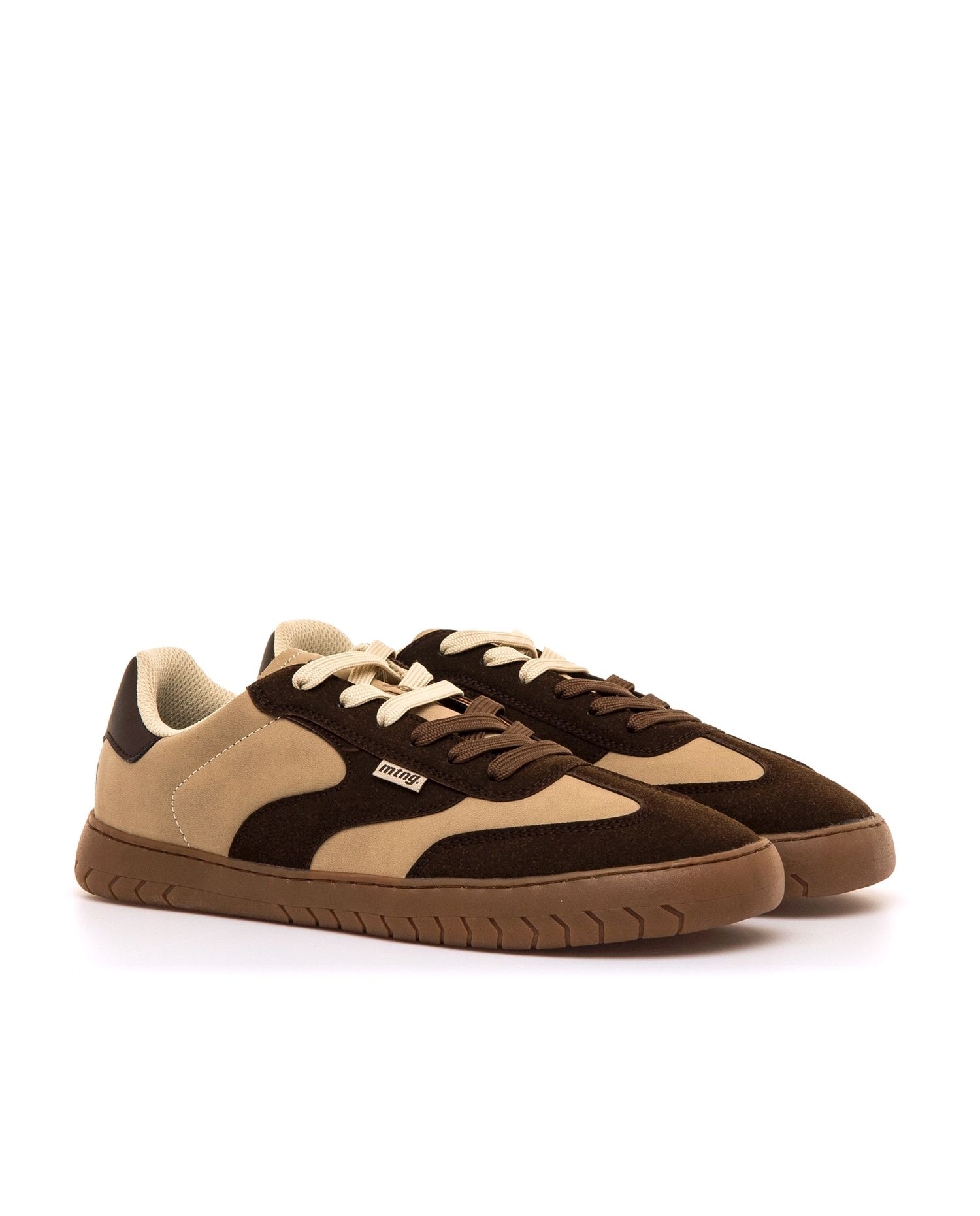 Sapatilhas Desportivas Estilo Bamba com Piso Respeitoso Castanho-4