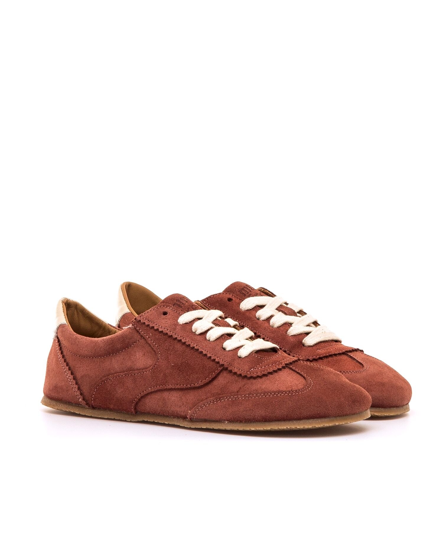 Sapatilhas Confort em Croute com Sola Barefoot Telha-4