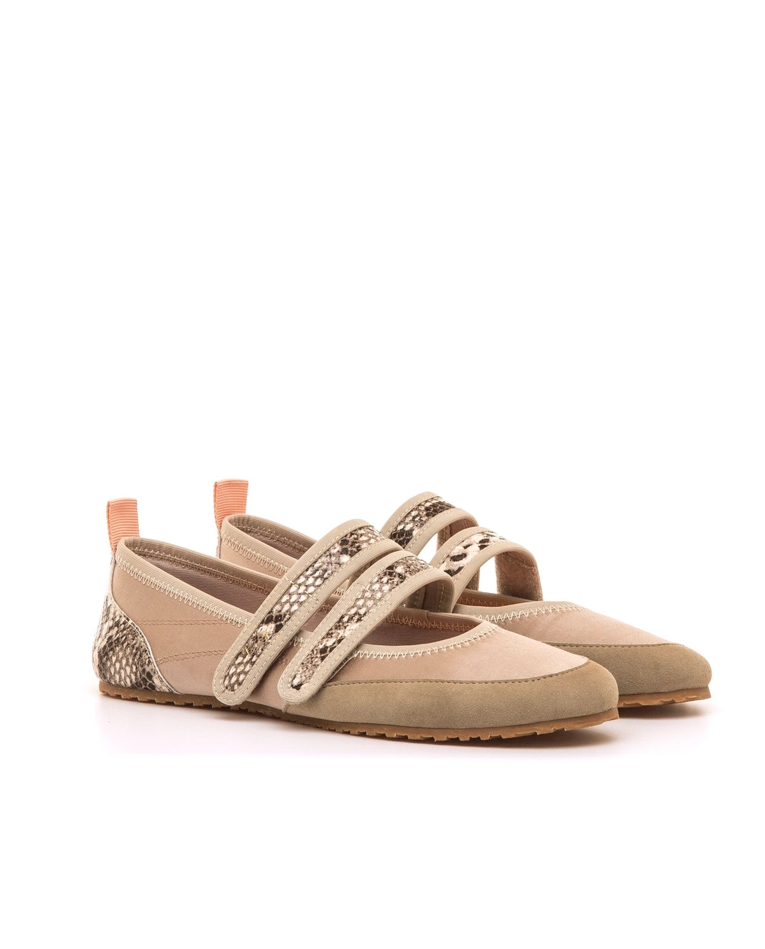 Sabrinas com Velcro Cruzado Natural-5