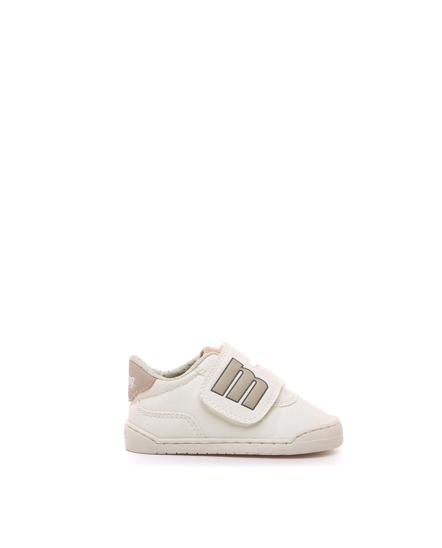 Sapatilhas Desportivas para Bebé com Piso Suave e Velcro Branco / Rosa-1