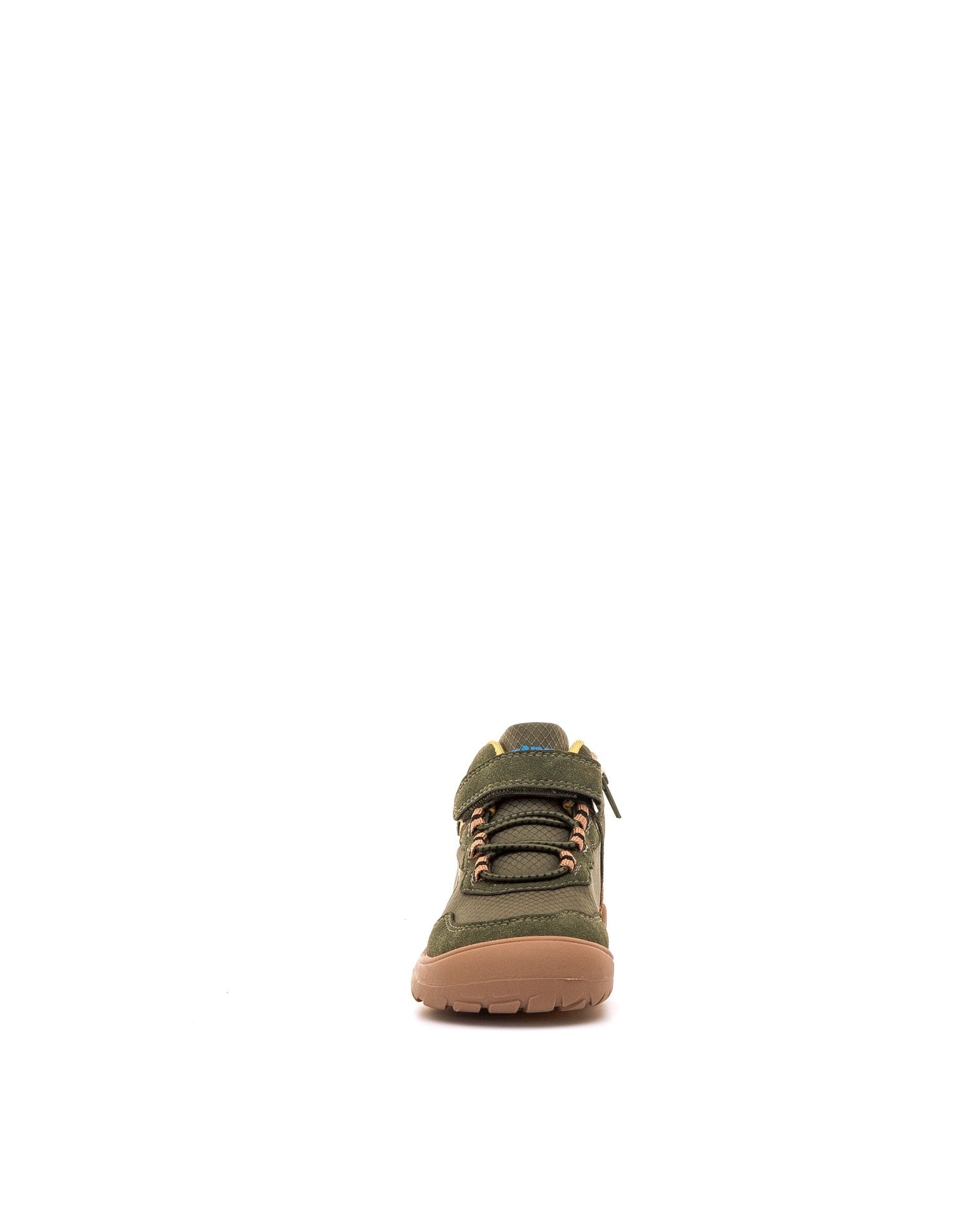 Sapatilhas Altas Infantil Estilo Botins com Sola Serrilhada Verde-3