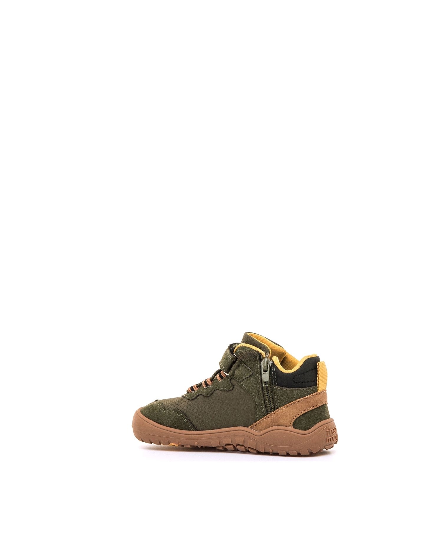 Sapatilhas Altas Infantil Estilo Botins com Sola Serrilhada Verde-4