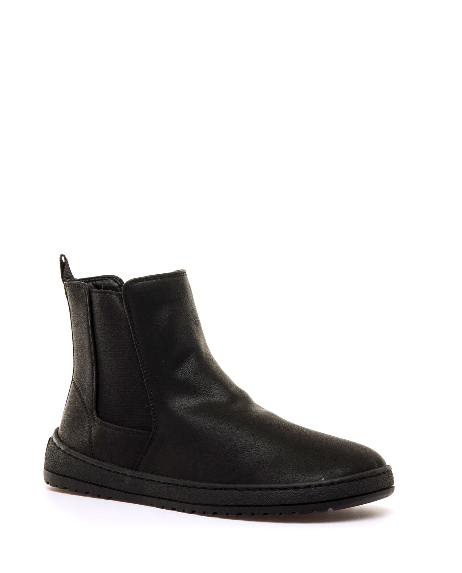 Botins Estilo Chelsea com Piso Barefoot Preto-2