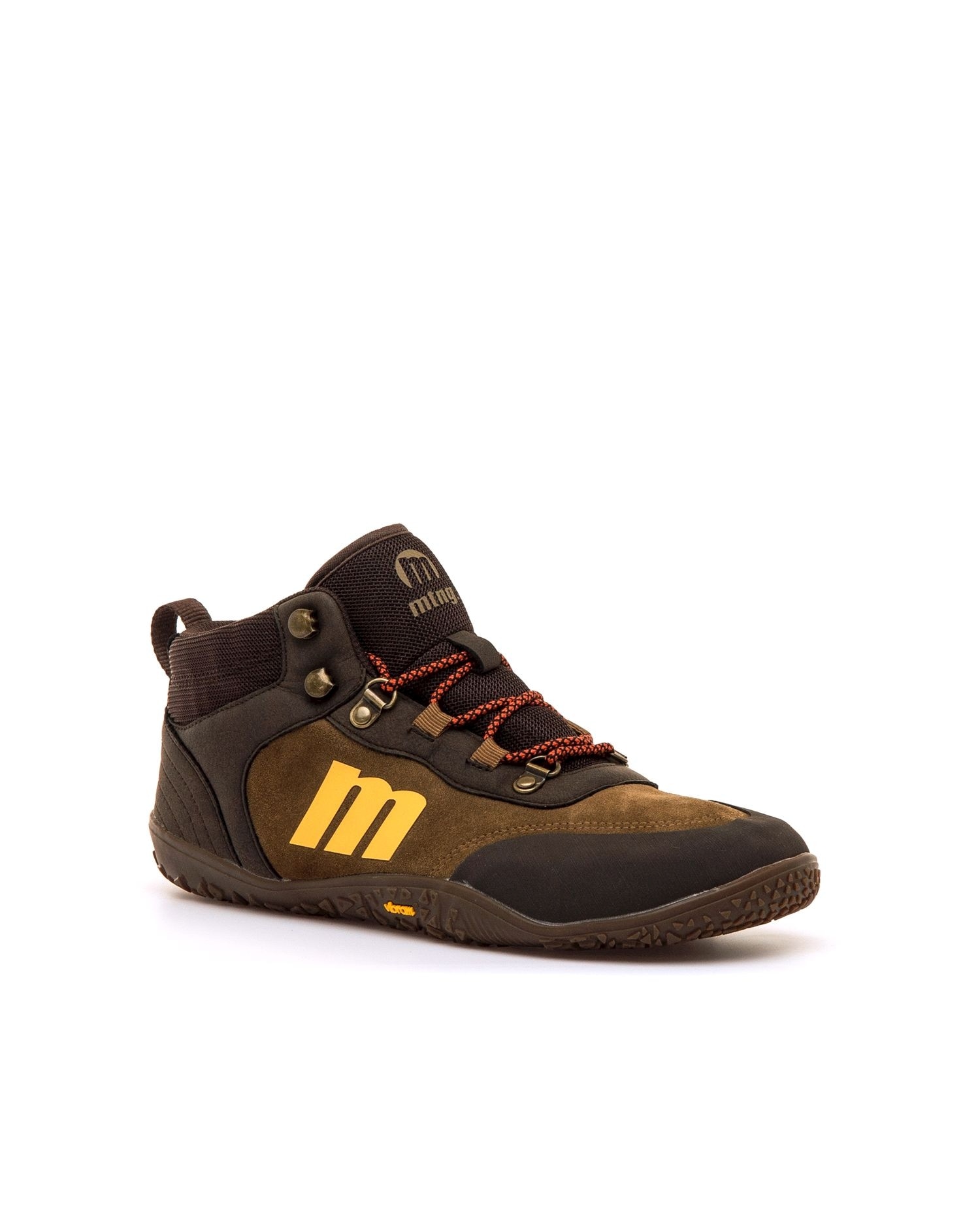 Sapatilhas Desportivas de Pele com Piso Vibram Castanho-2