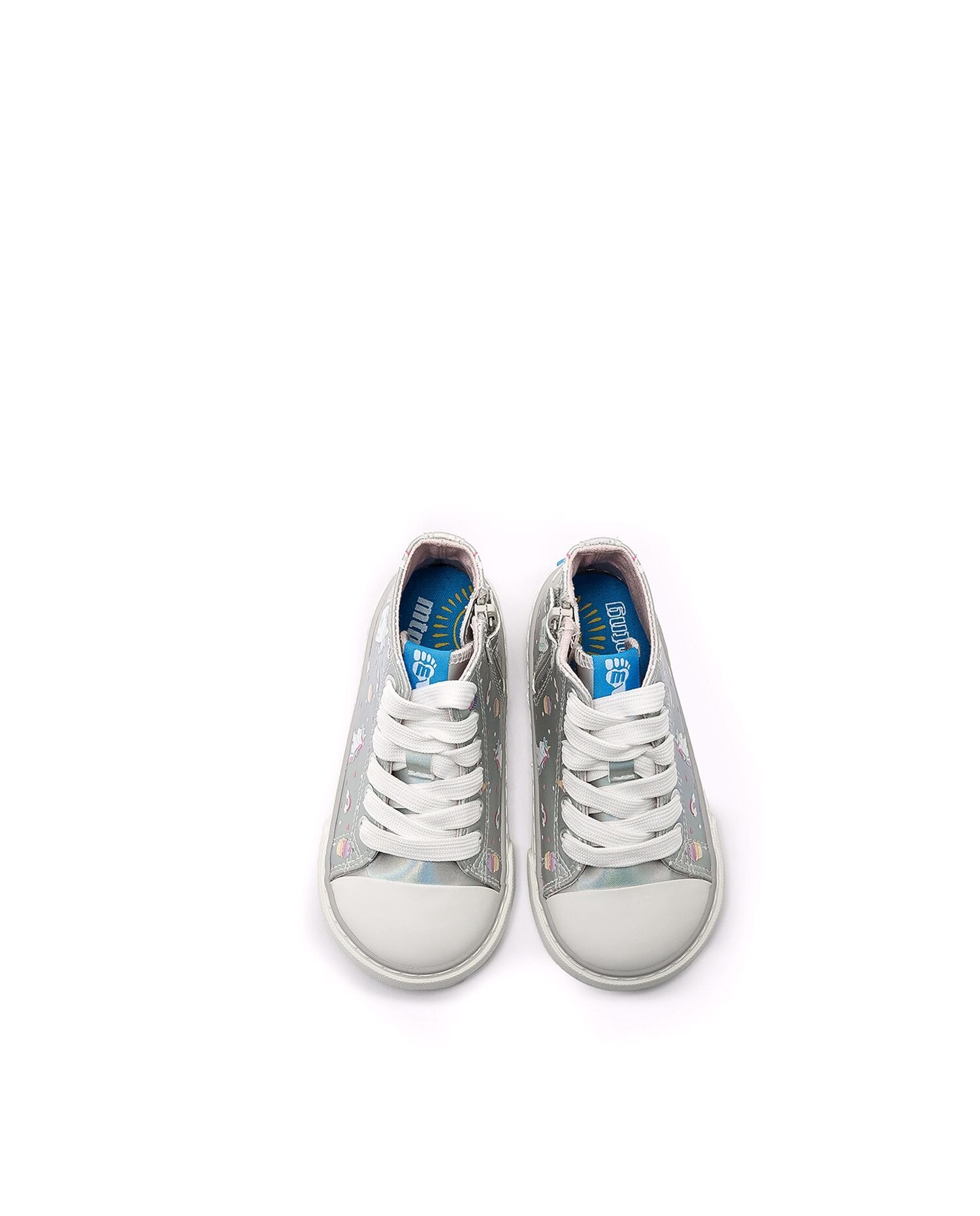 Sapatilhas Infantil Efeito Metalizado com Piso Barefoot Prata-2