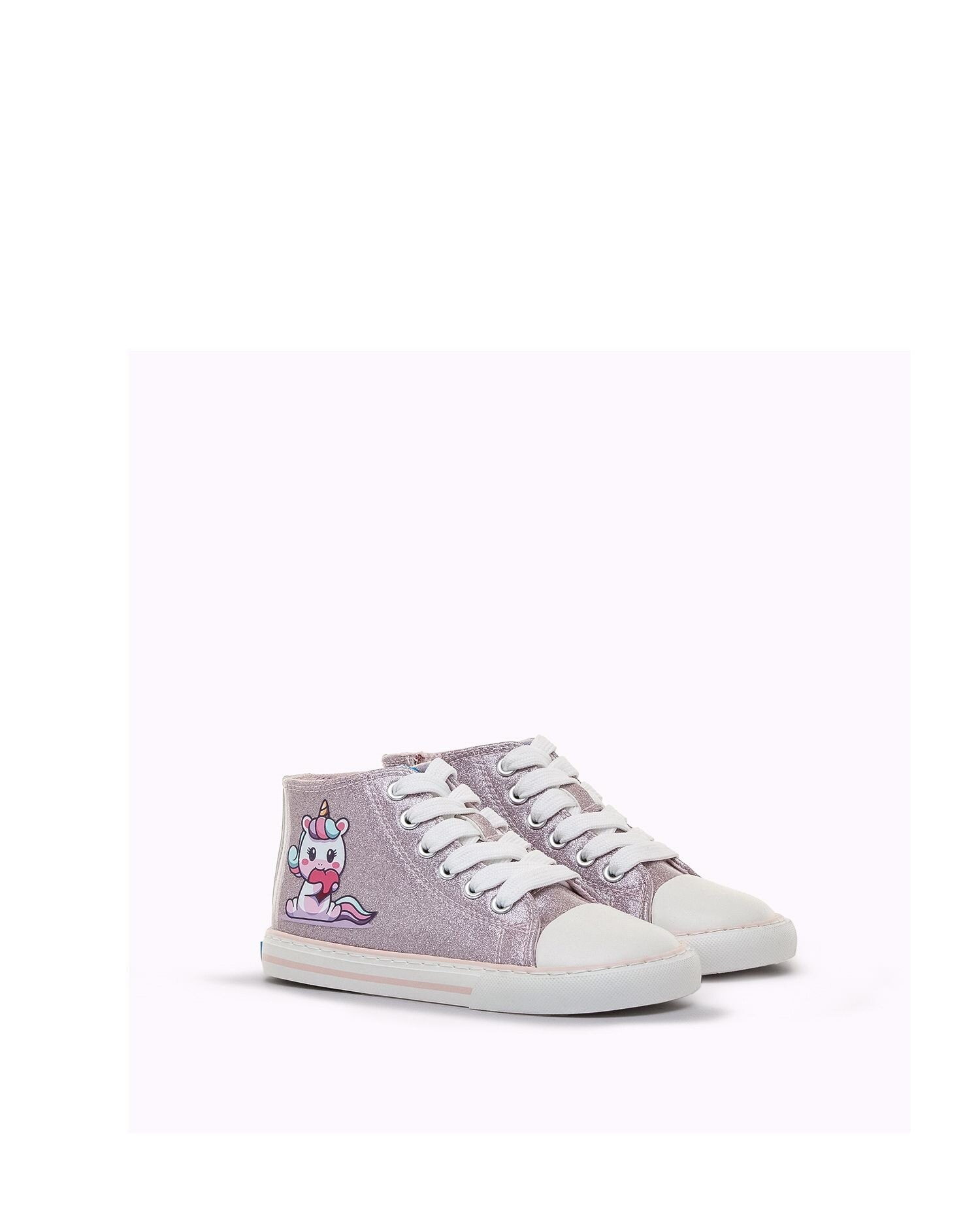 Sapatilhas Infantil Efeito Glitter com Piso Barefoot Rosa-4