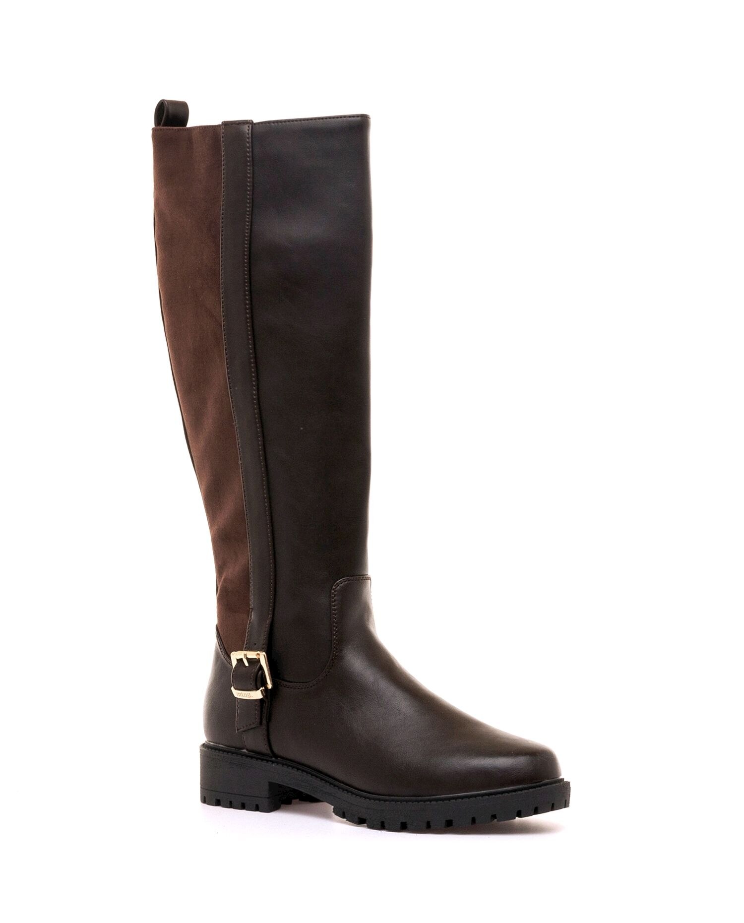 Botas Mosqueteiras com Detalhe no Cano Castanho-2