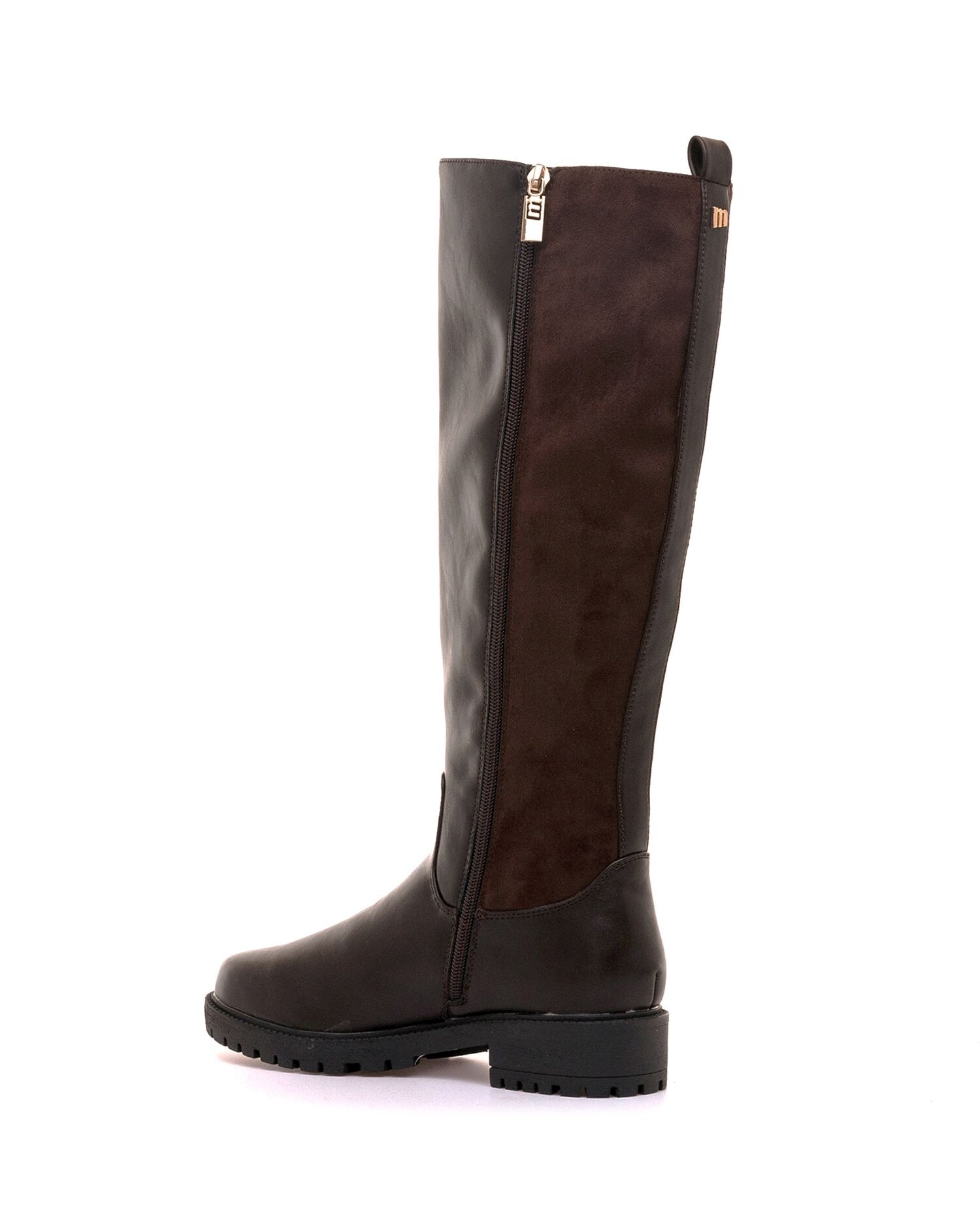 Botas Mosqueteiras com Detalhe no Cano Castanho-4