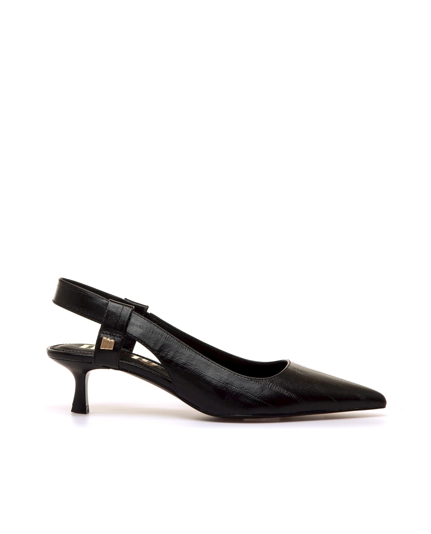 Imagem 0 de Sapatos de Salto com o Calcanhar Aberto com Tira com Elástico