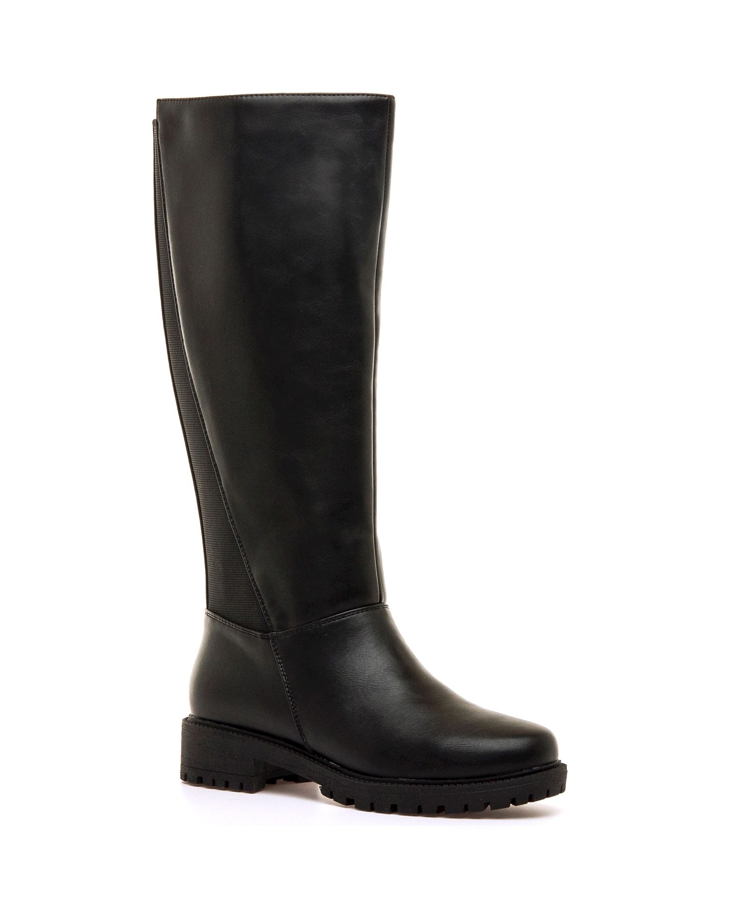 Botas Básicas com Lateral Elástico Preto-2