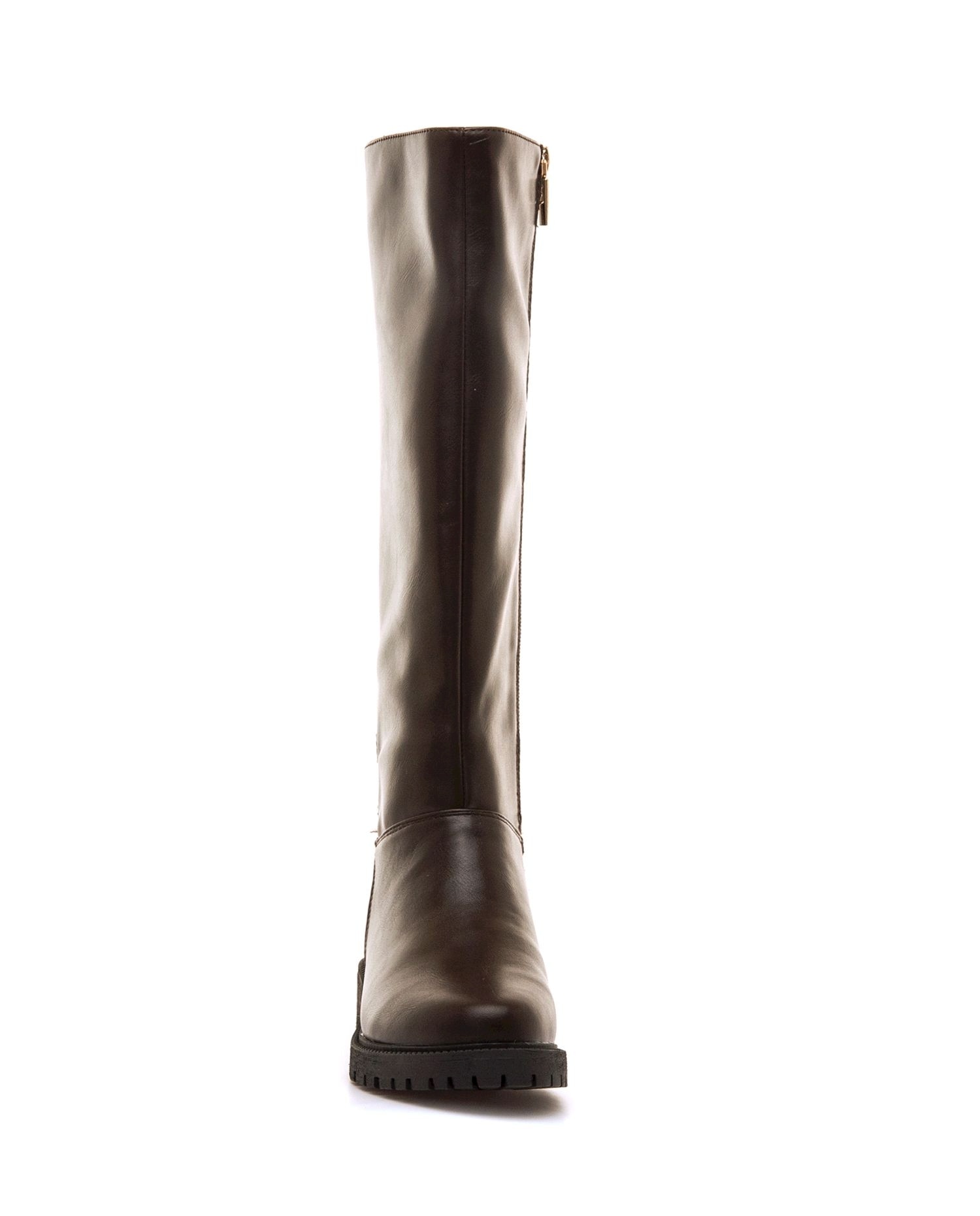 Botas Básicas com Lateral Elástico Castanho-3