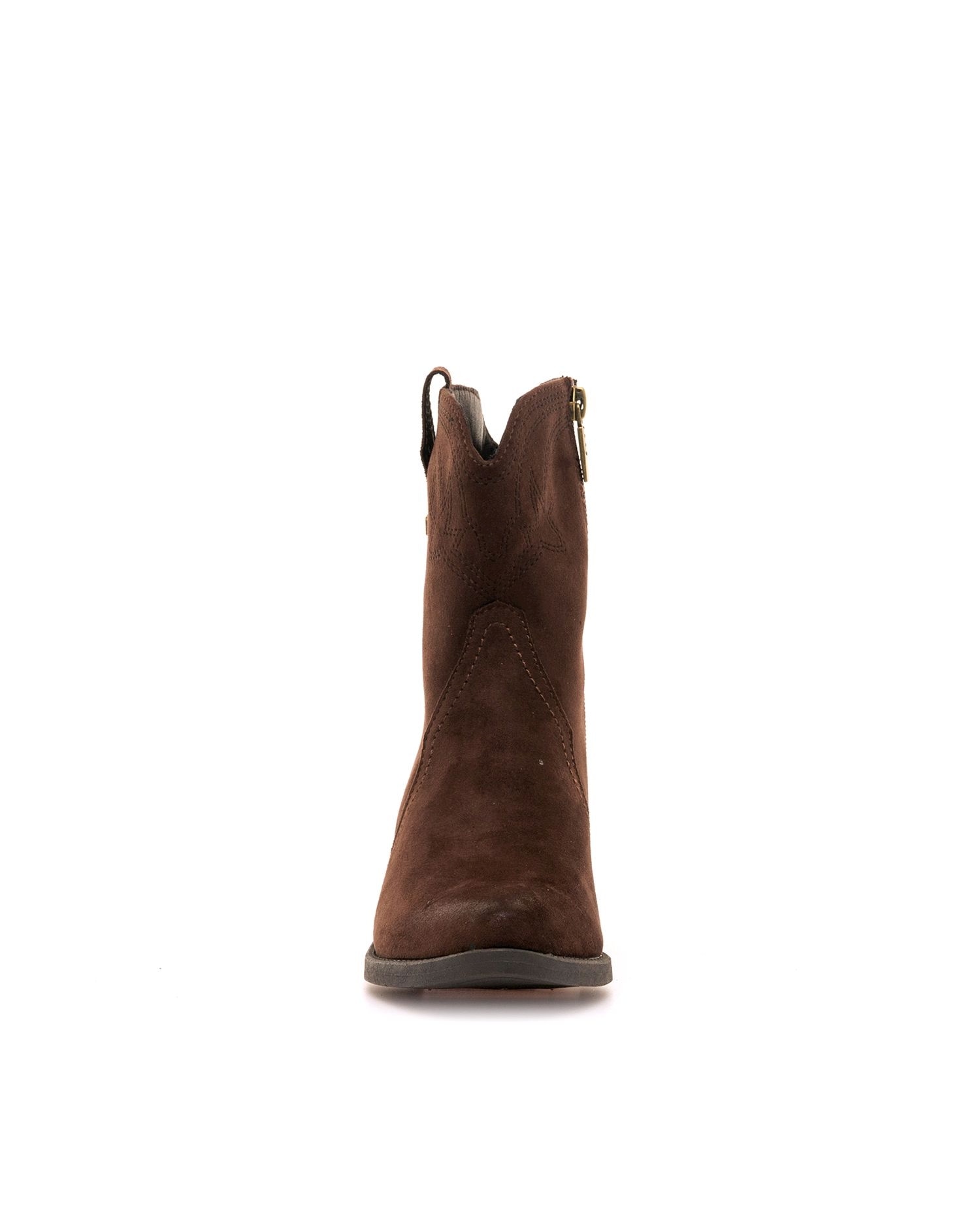 Botins Cowboy com Detalhe Bordado Castanho-chocolate-3