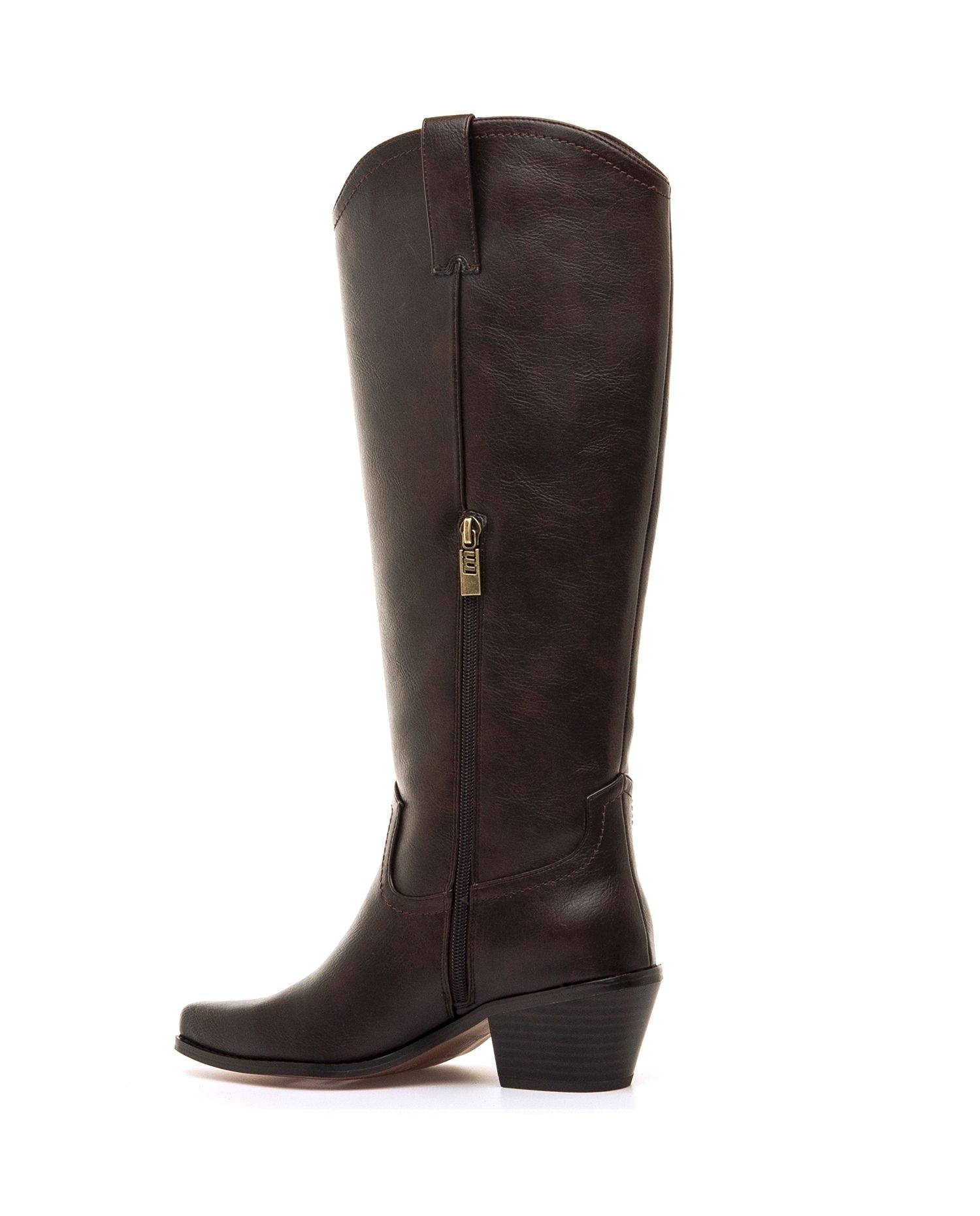 Botas Cowboy com Cano Largo Castanho-4