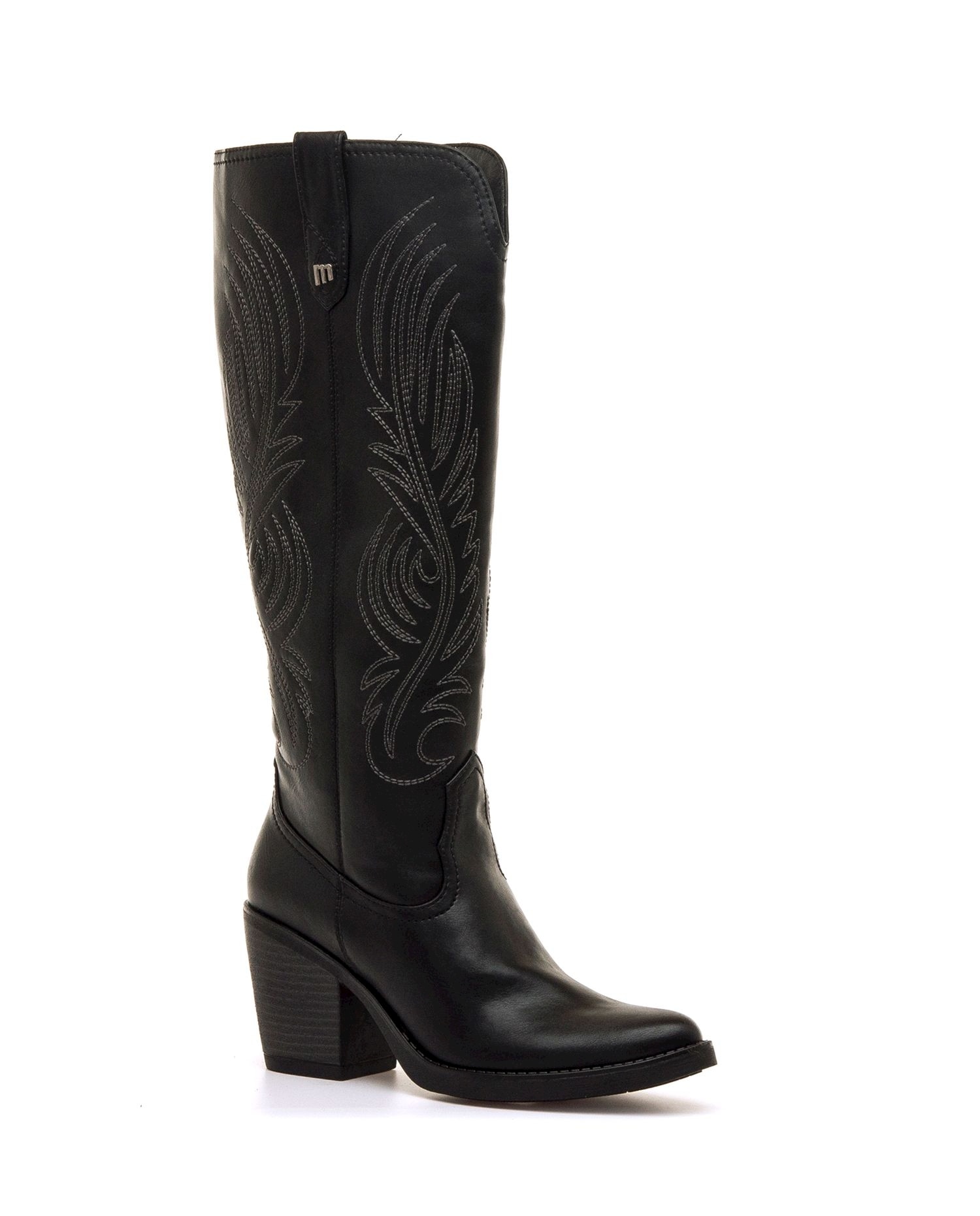 Botas Estilo Cowboy com Gravado Preto-2