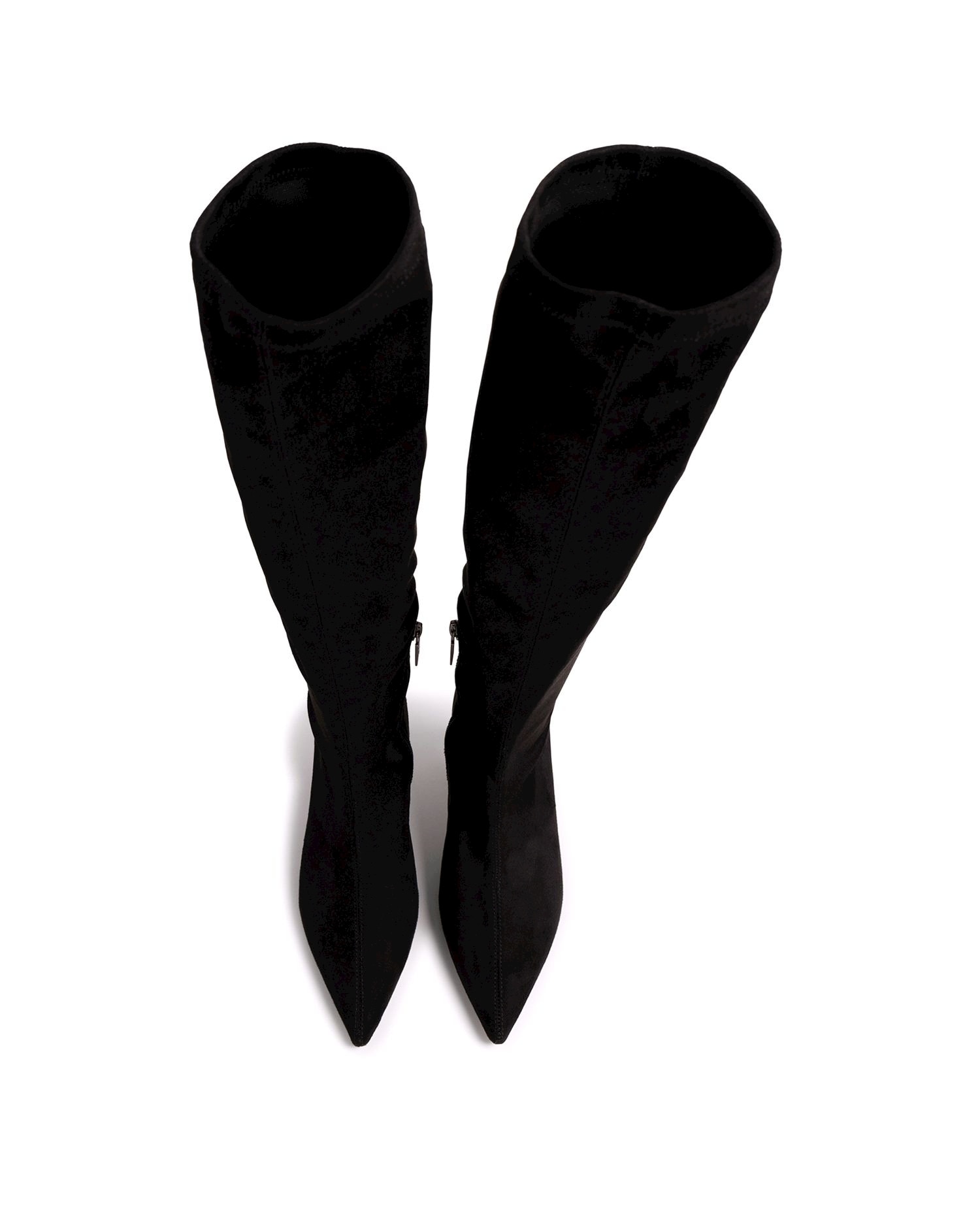 Botas Altas com Salto Fino e Cano Stretch Preto-2