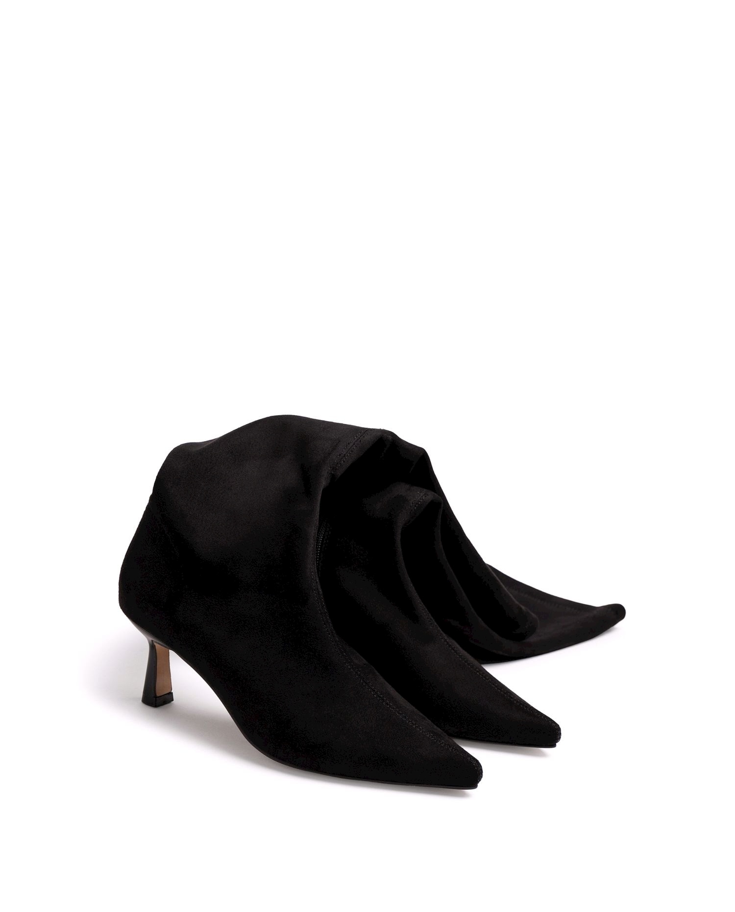 Botas Altas com Salto Fino e Cano Stretch Preto-6