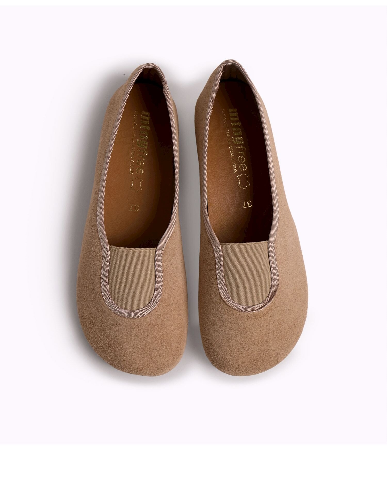 Sapatos Rasos Estilo Merceditas em Pele com Piso Barefoot Natural-3