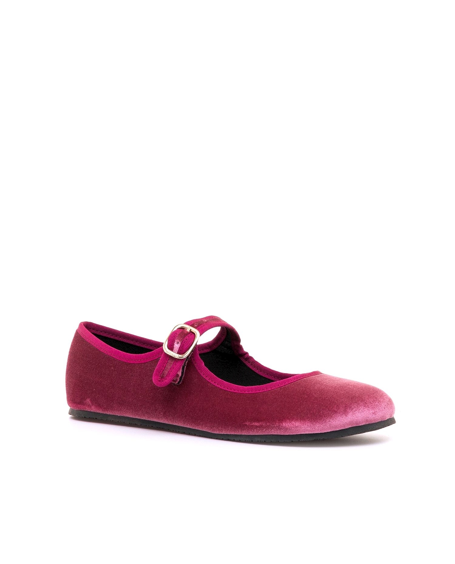 Sapatos Rasos Confort Estilo Merceditas com Piso Respeitoso Fúcsia-2