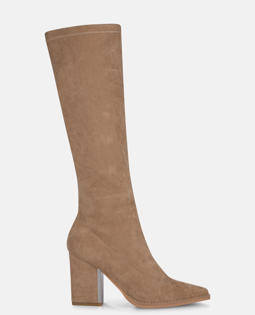 Botas básicas de mujer con tacón y puntera afilada Areia-1