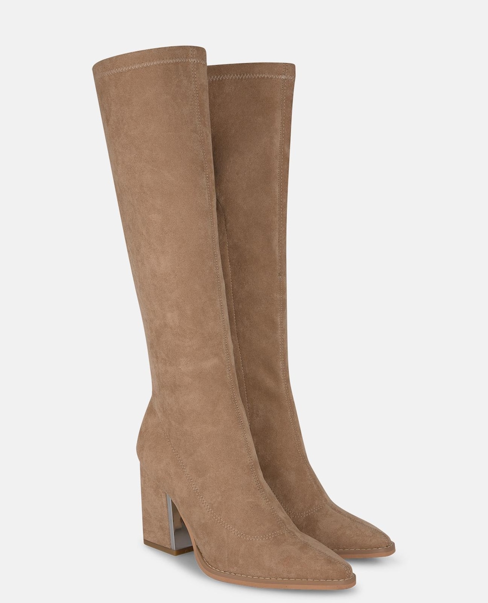 Botas básicas de mujer con tacón y puntera afilada Areia-2