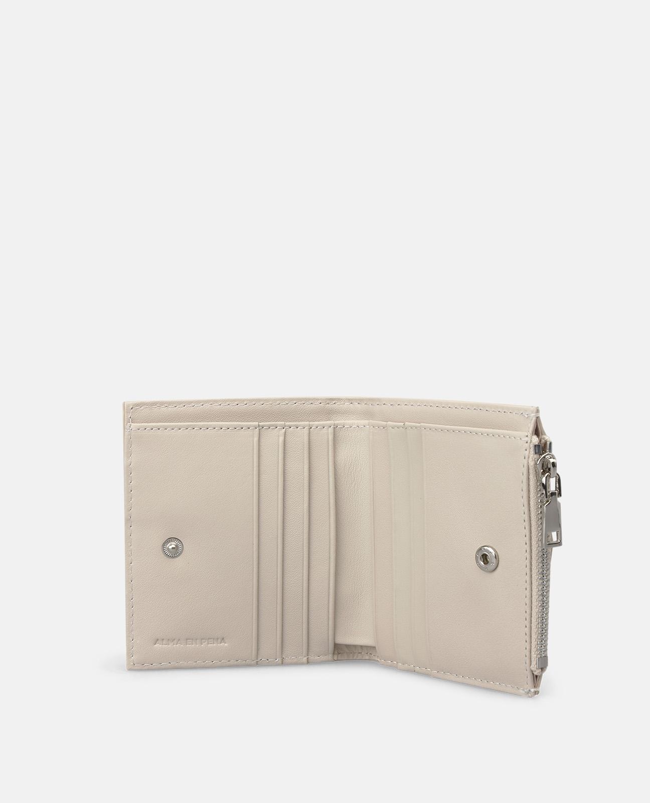 Carteira de Pele Animal Print com Forro Interior Têxtil com Ranhura para Cartões e Bolso de Fecho Zip Turquesa-3