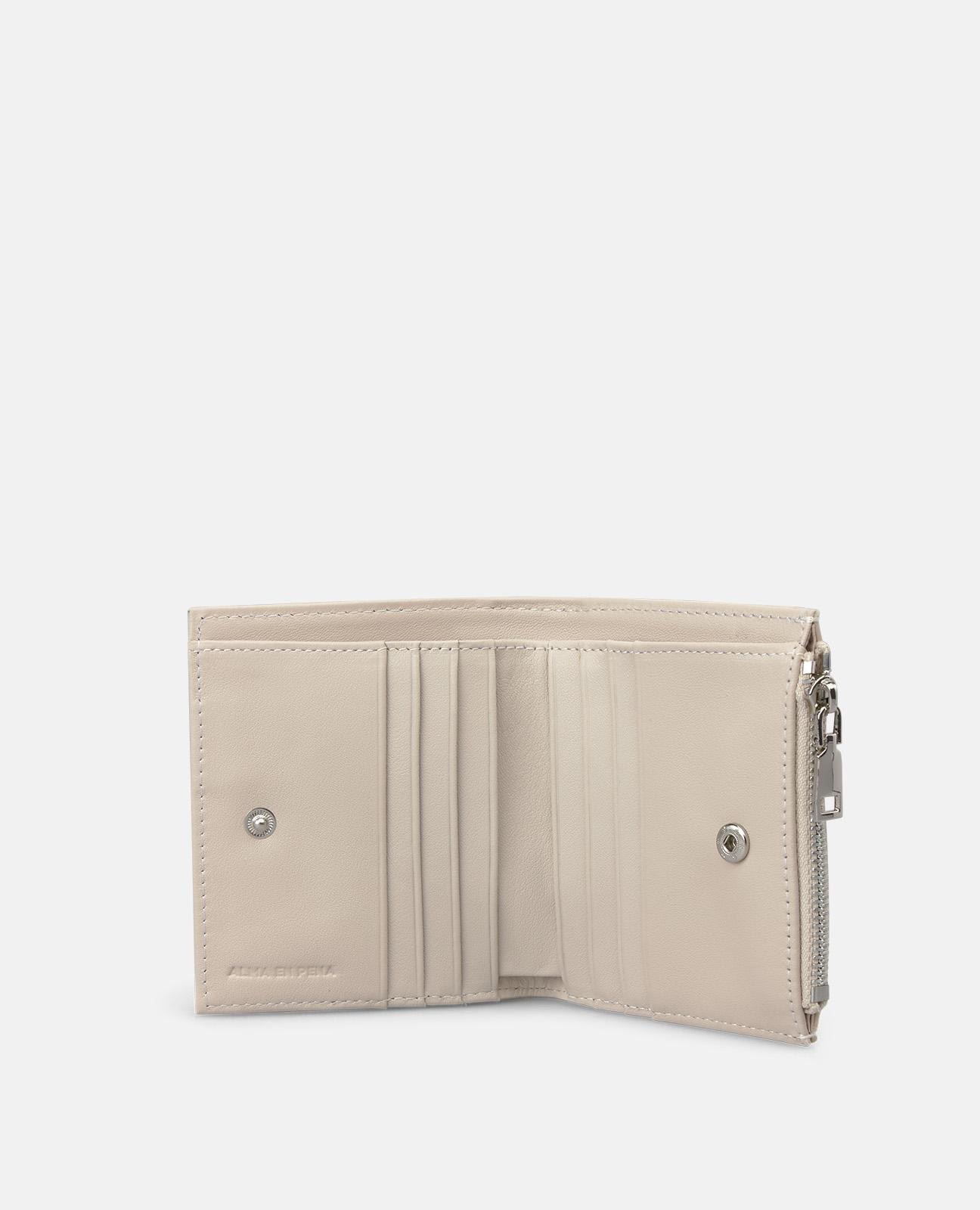 Carteira de Pele com Efeito Fantasia e Forro Interior Têxtil com Ranhura para Cartões e Bolso com Fecho Zip Multicolor-3