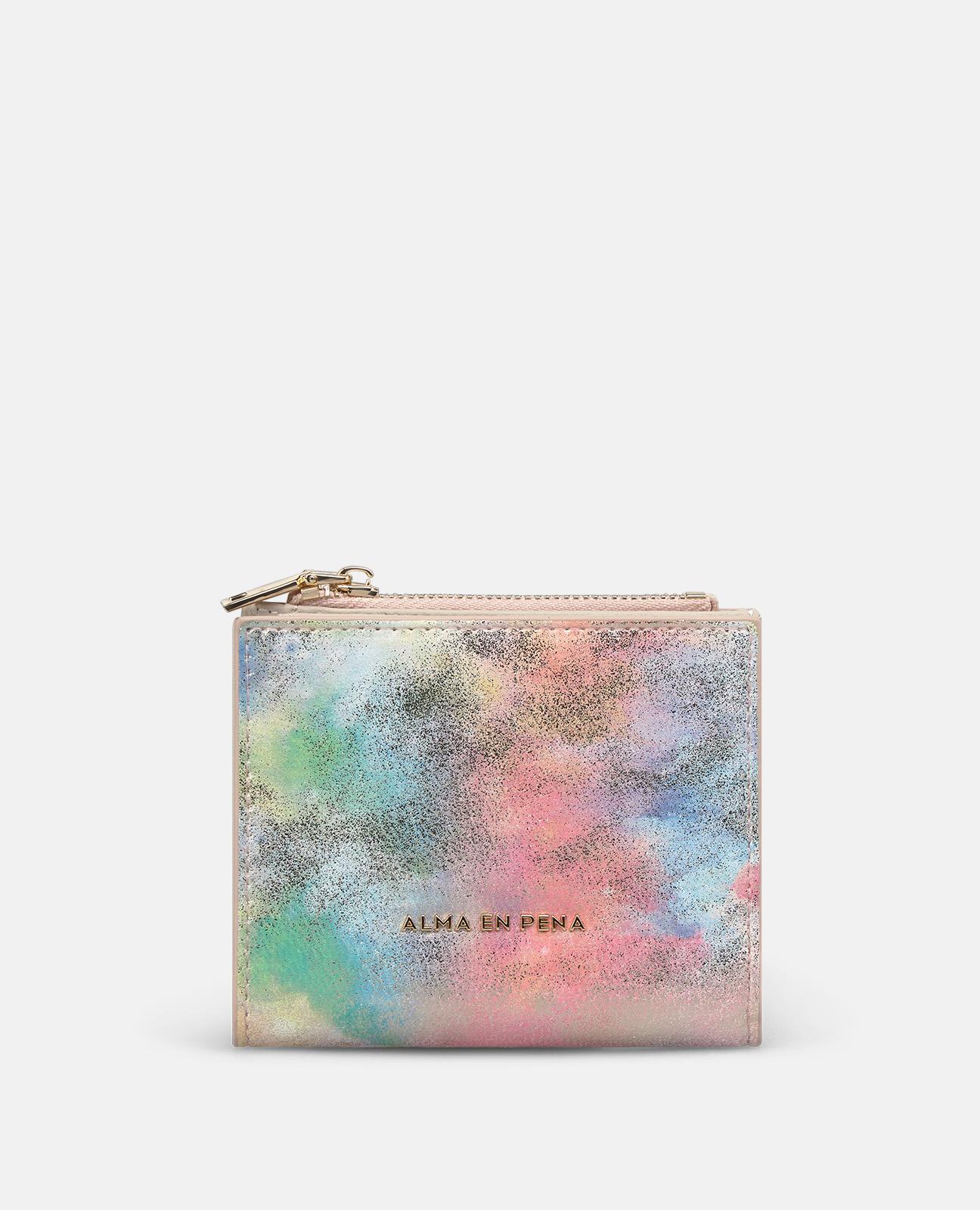 Imagem 0 de Carteira de Pele com Efeito Fantasia e Forro Interior Têxtil com Ranhura para Cartões e Bolso com Fecho Zip